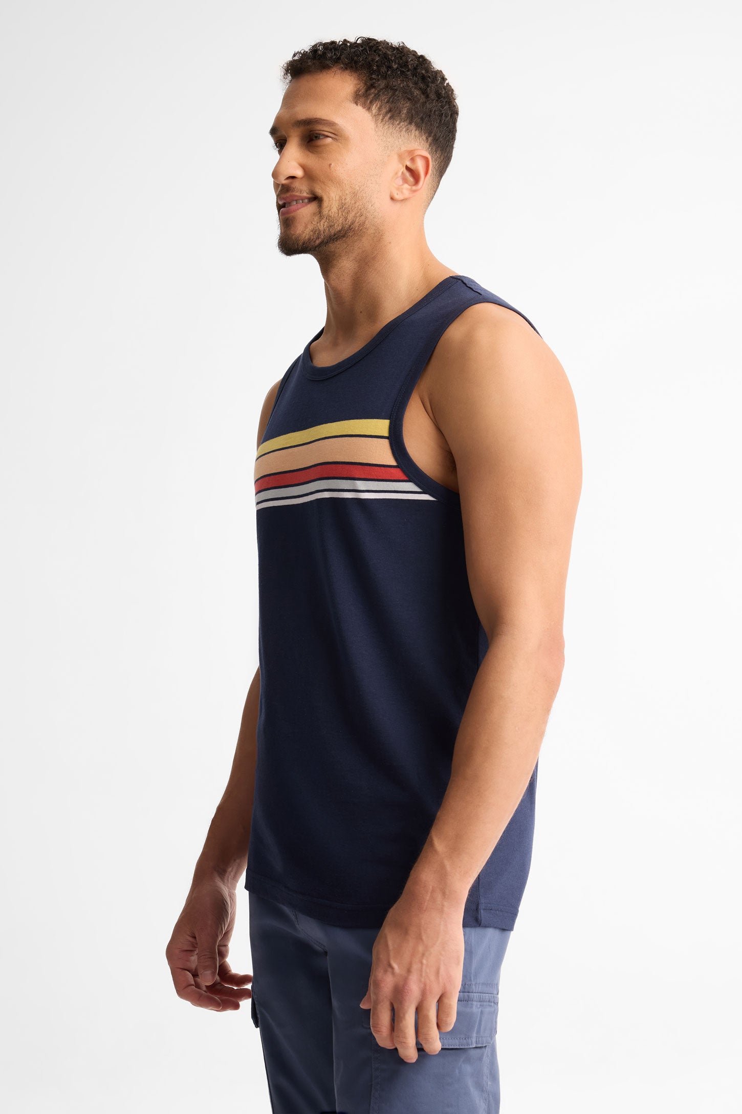 Camisole col rond coton, 2/30$ - Homme && MARIN/MULTI