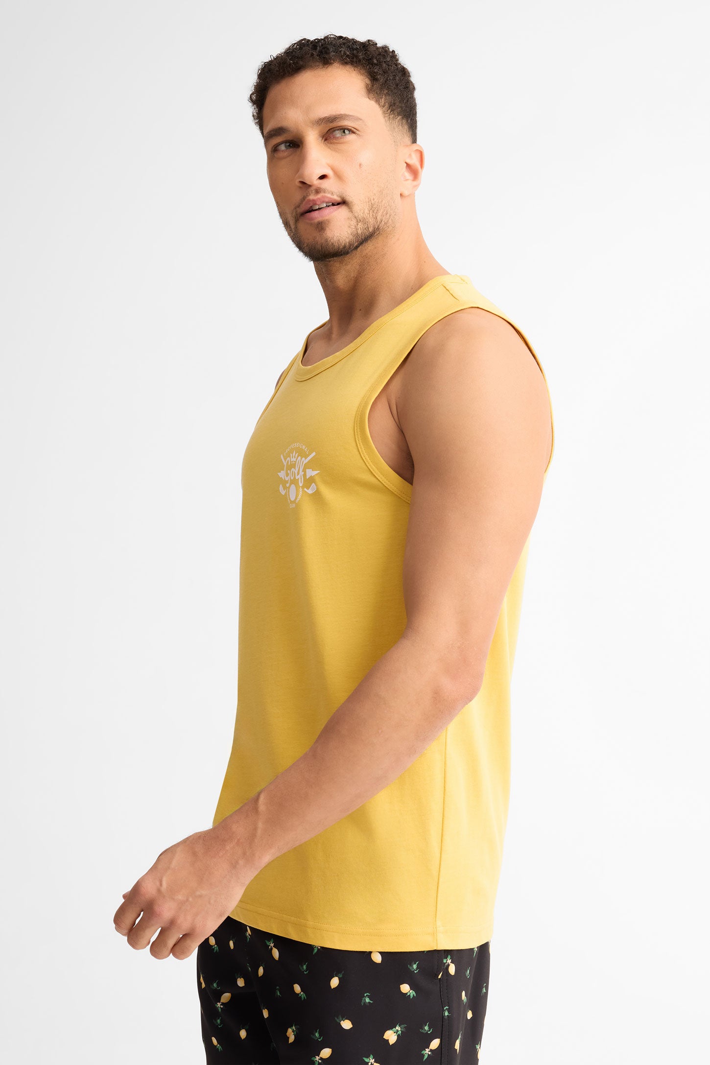 Camisole col rond coton, 2/30$ - Homme && JAUNE