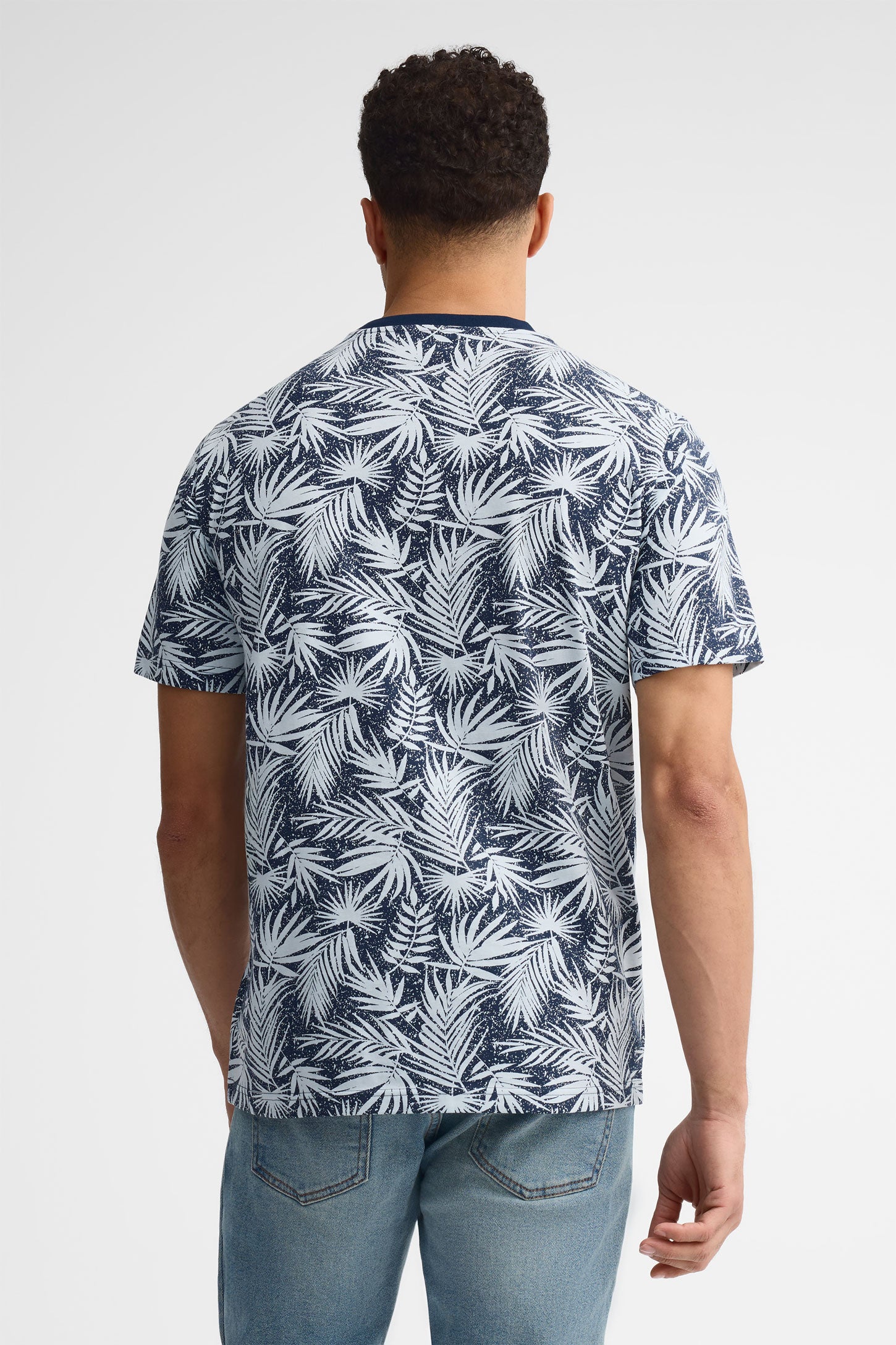 T-shirt col rond coton, 2/30$ - Homme && MARIN/MULTI