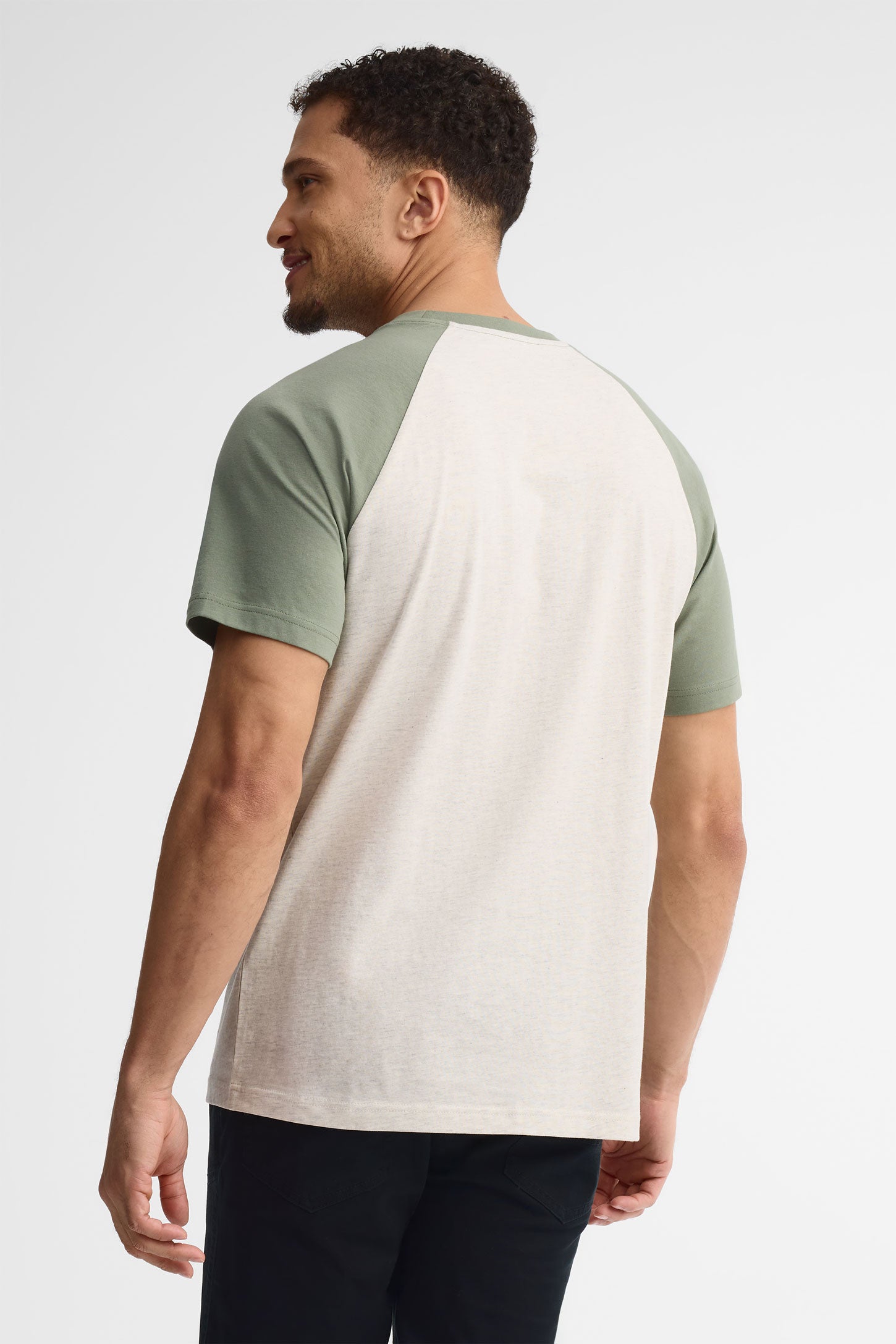 T-shirt col rond coton, 2/30$ - Homme && OATMEAL