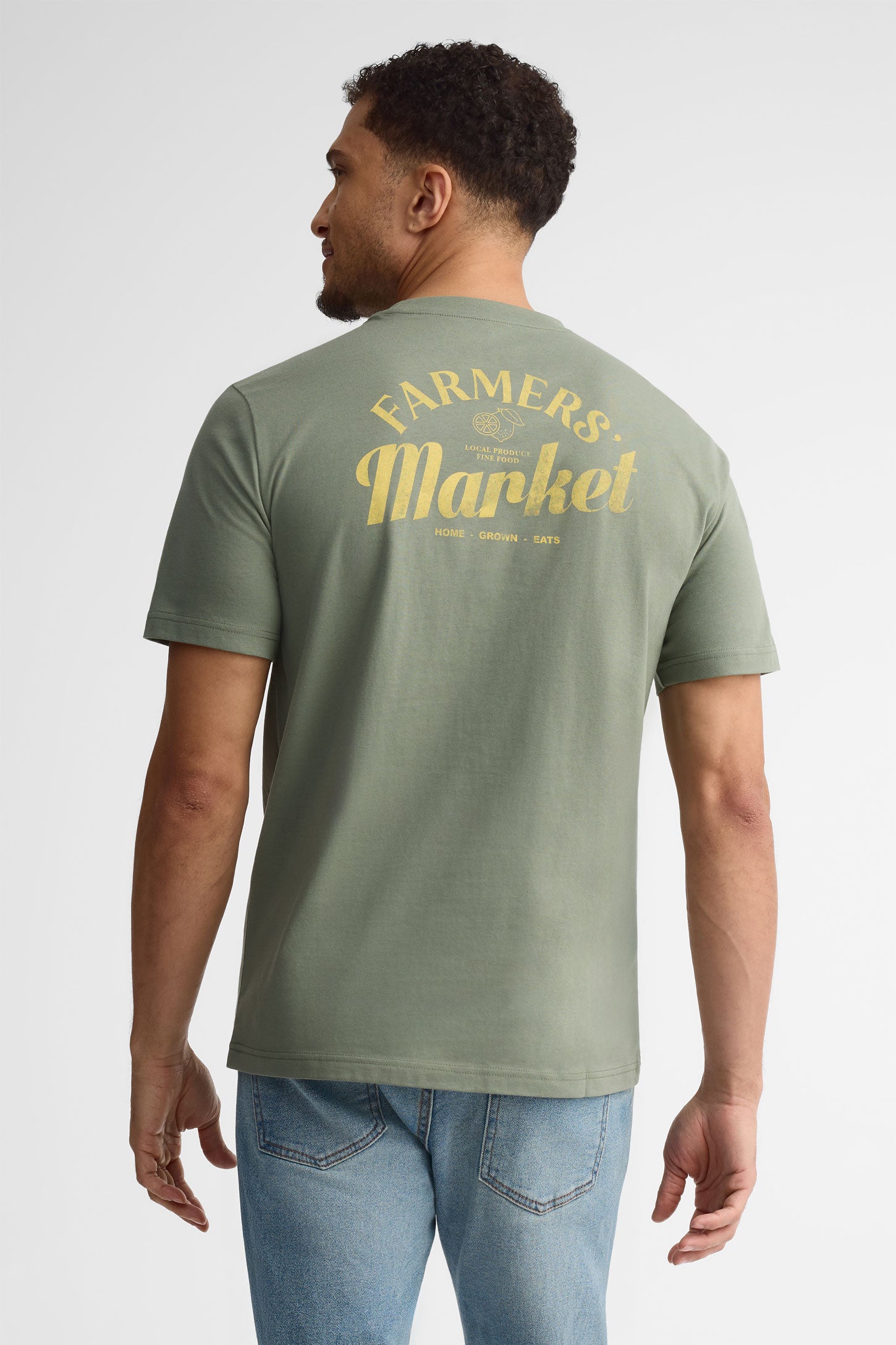 T-shirt col rond coton, 2/30$ - Homme && KAKI/MULTI