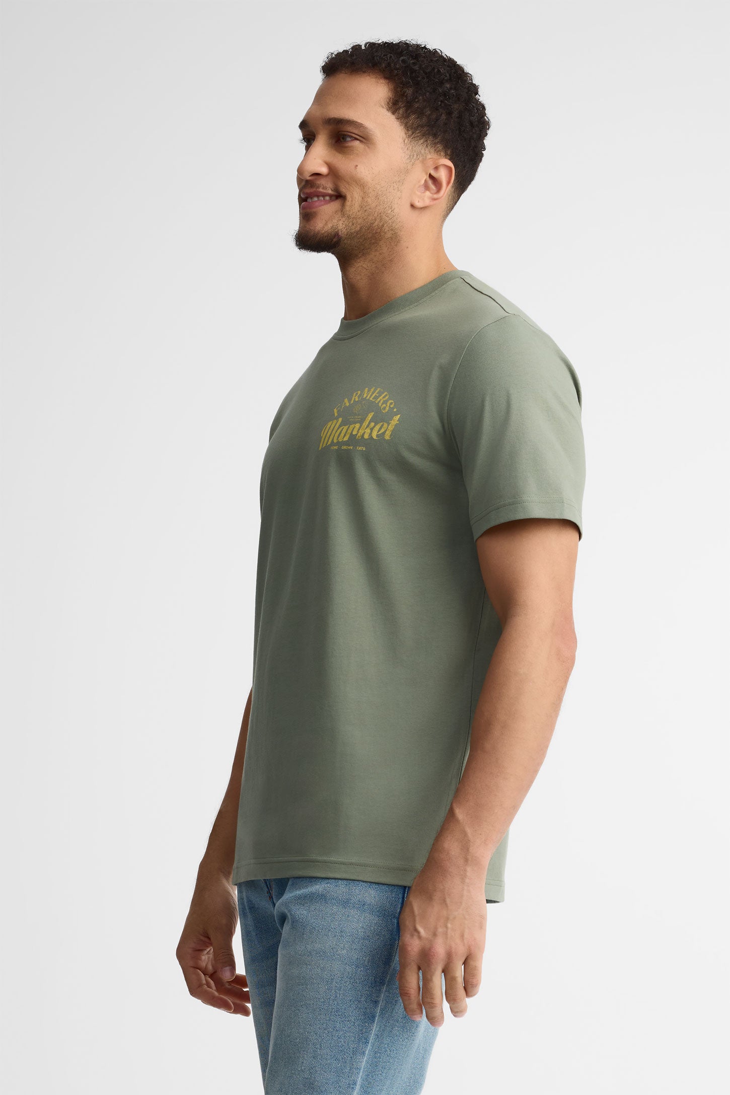 T-shirt col rond coton, 2/30$ - Homme && KAKI/MULTI