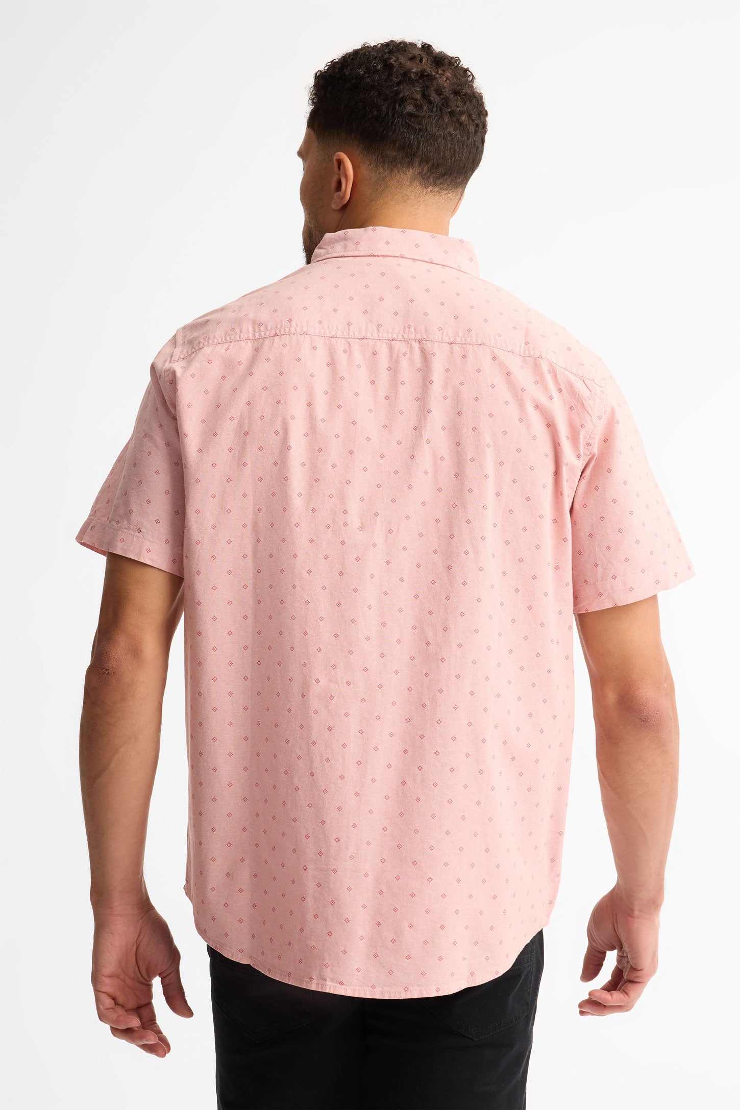 Chemise manches courtes coupe régulière - Homme && ROSE MULTI