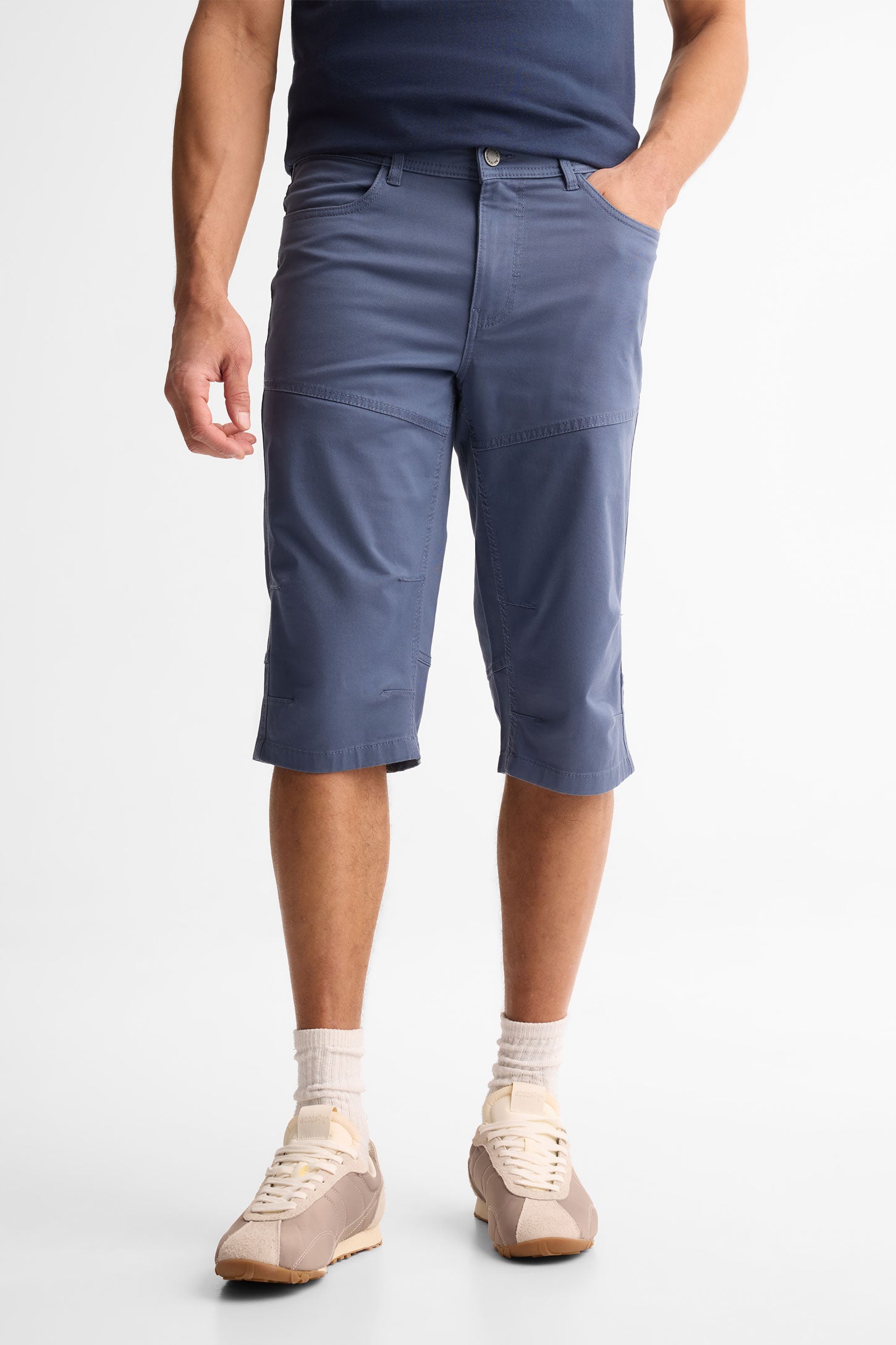 Bermuda en twill - Homme && BLEU