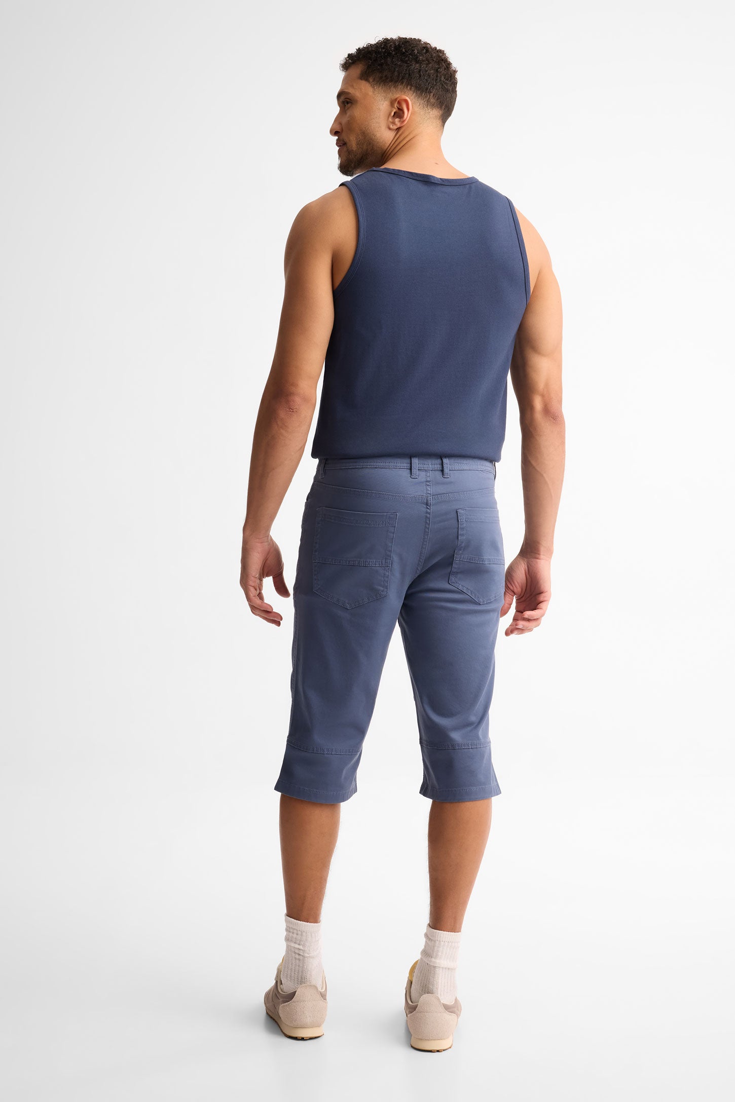 Bermuda en twill - Homme && BLEU