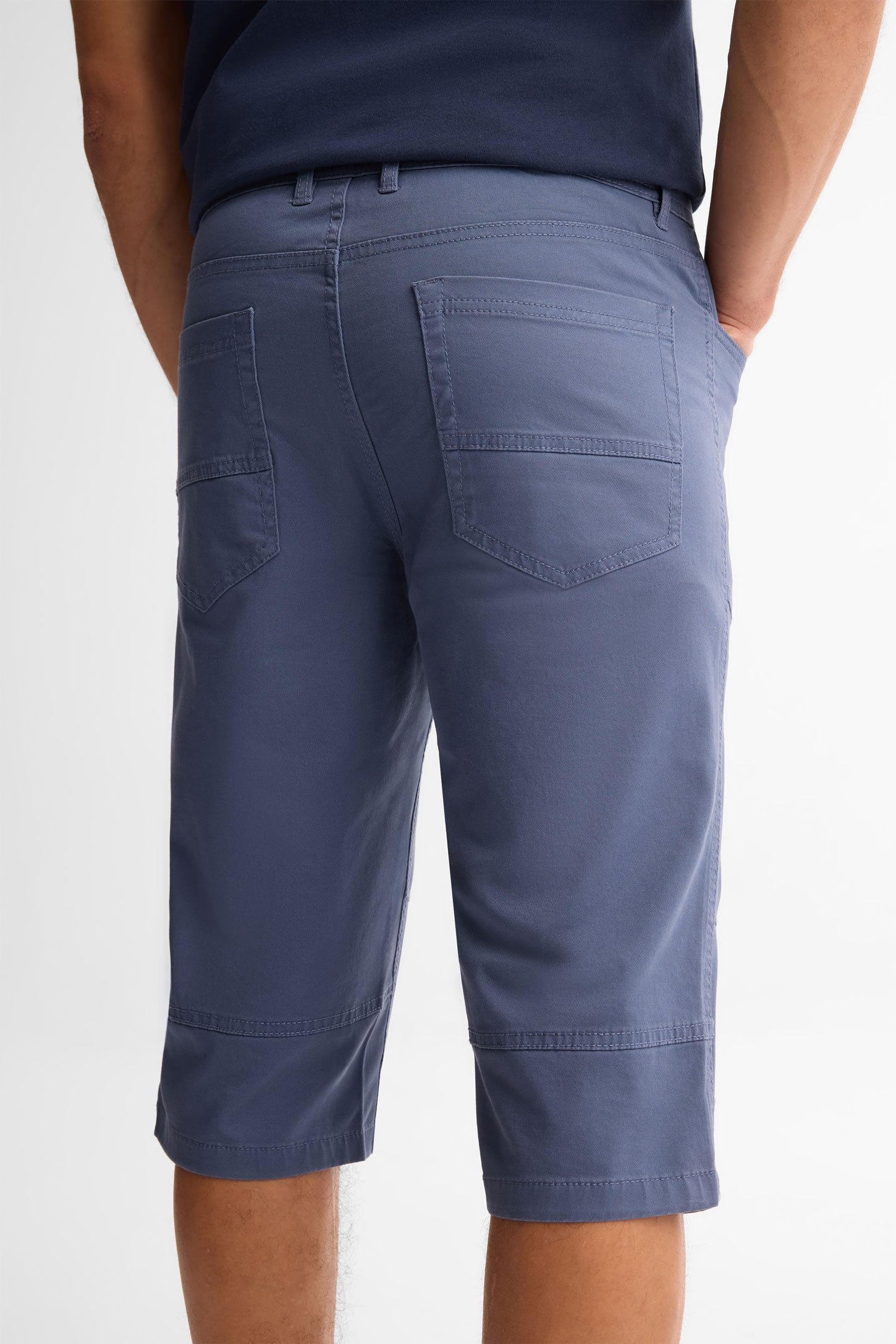 Bermuda en twill - Homme && BLEU