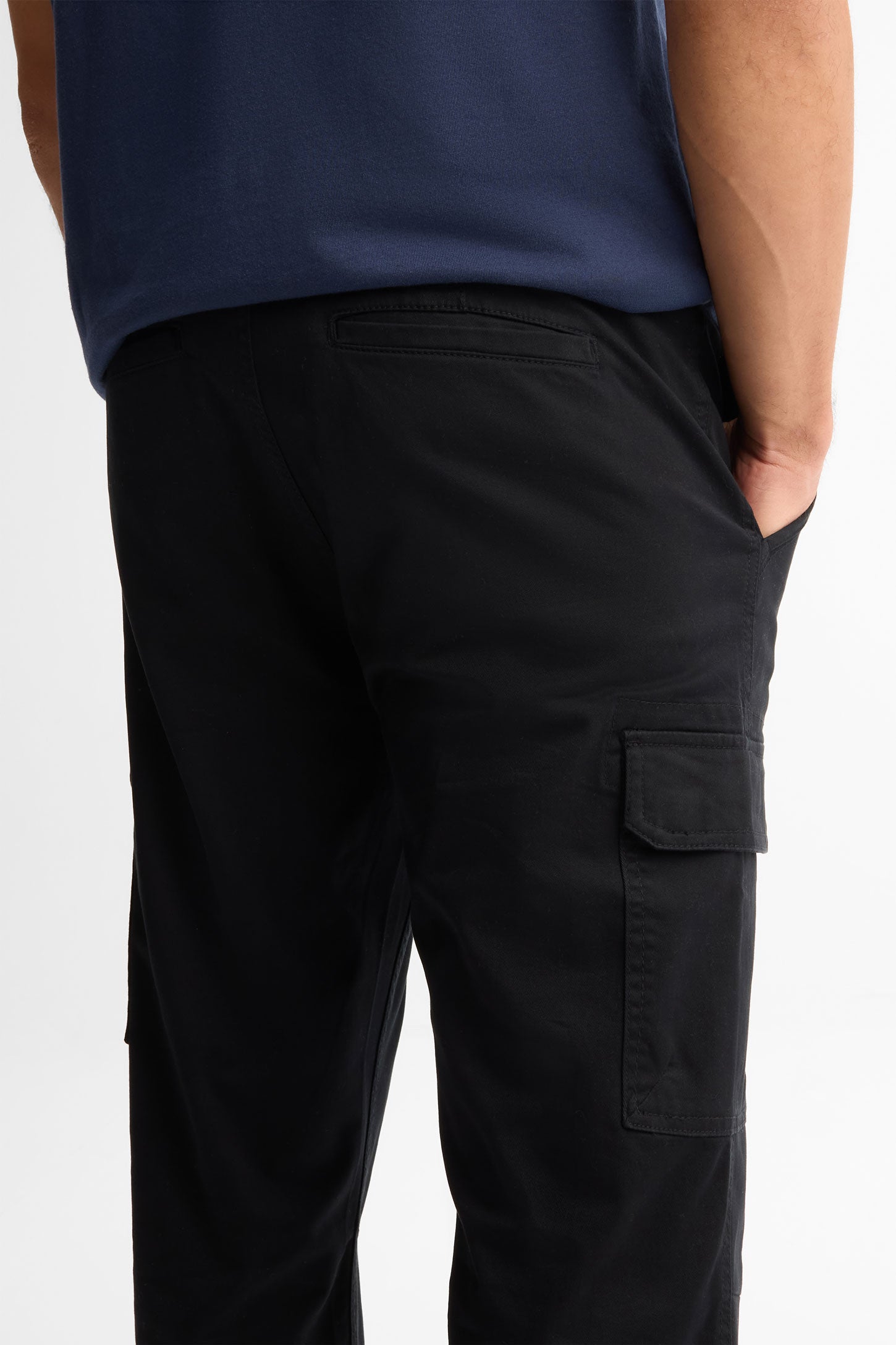 Capri cargo jambe droite - Homme && NOIR