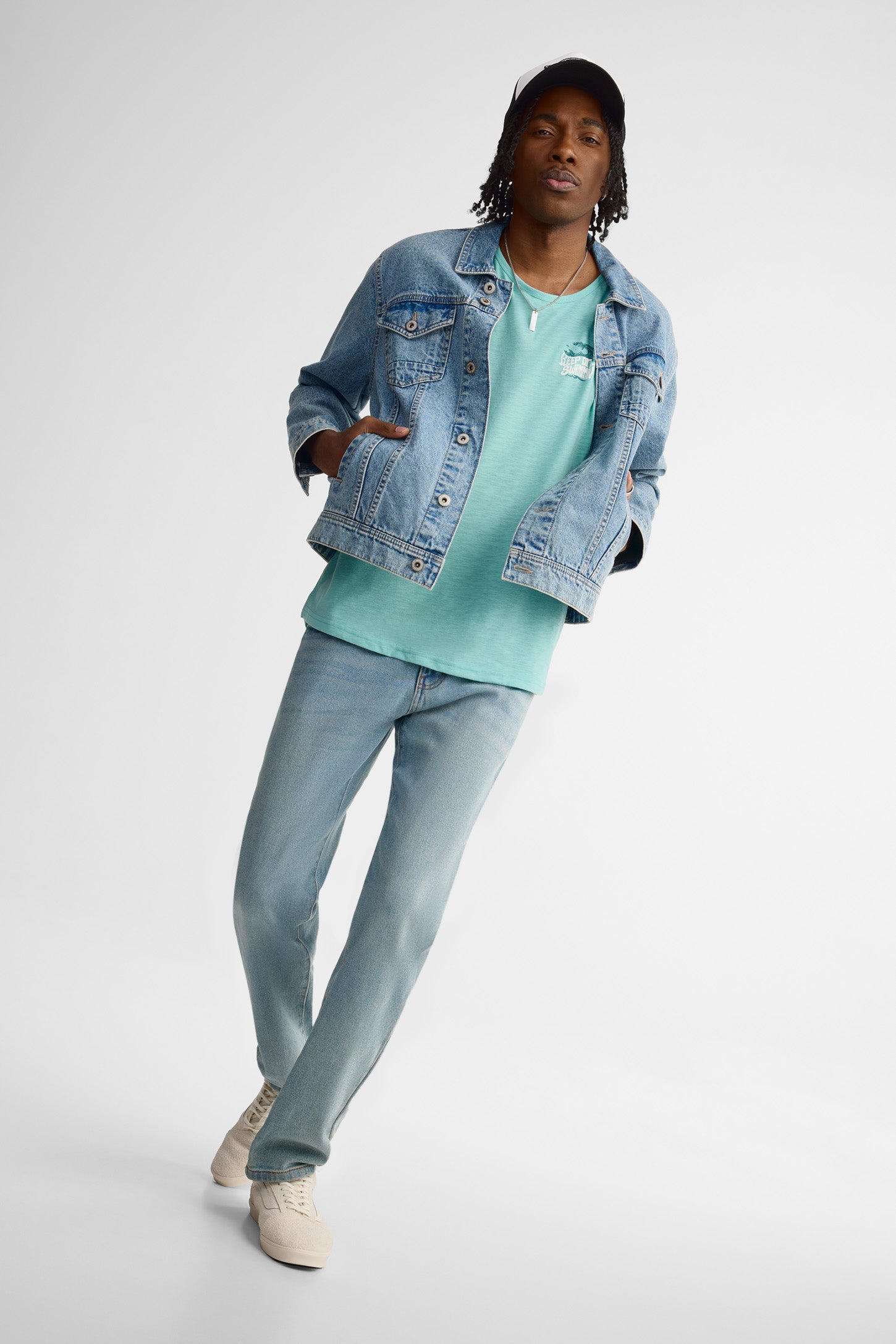 Camisole coupe semi-ajustée coton - Homme && TURQUOISE/MULTI