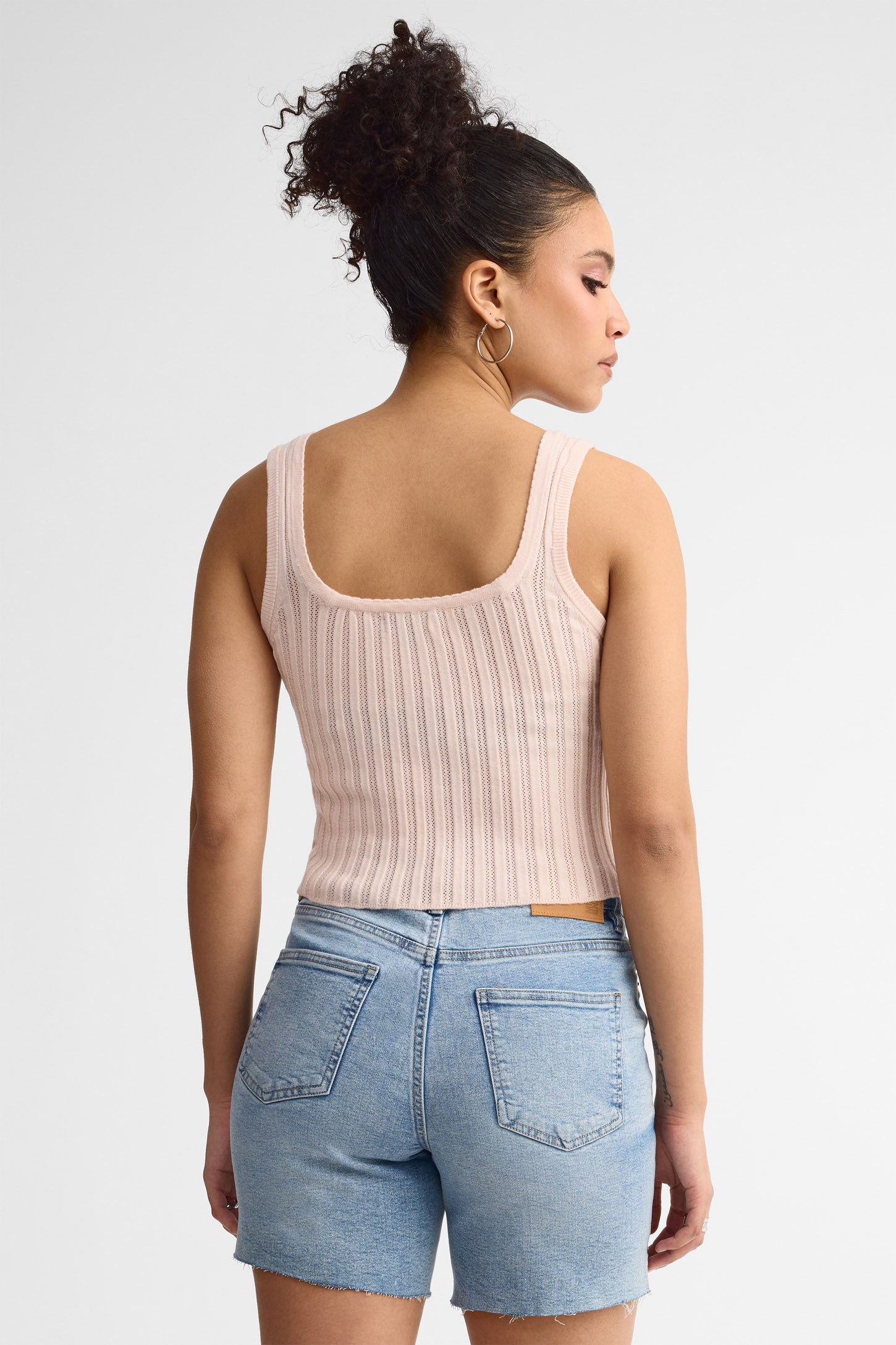 Camisole en tricot - Femme && ROSE PALE