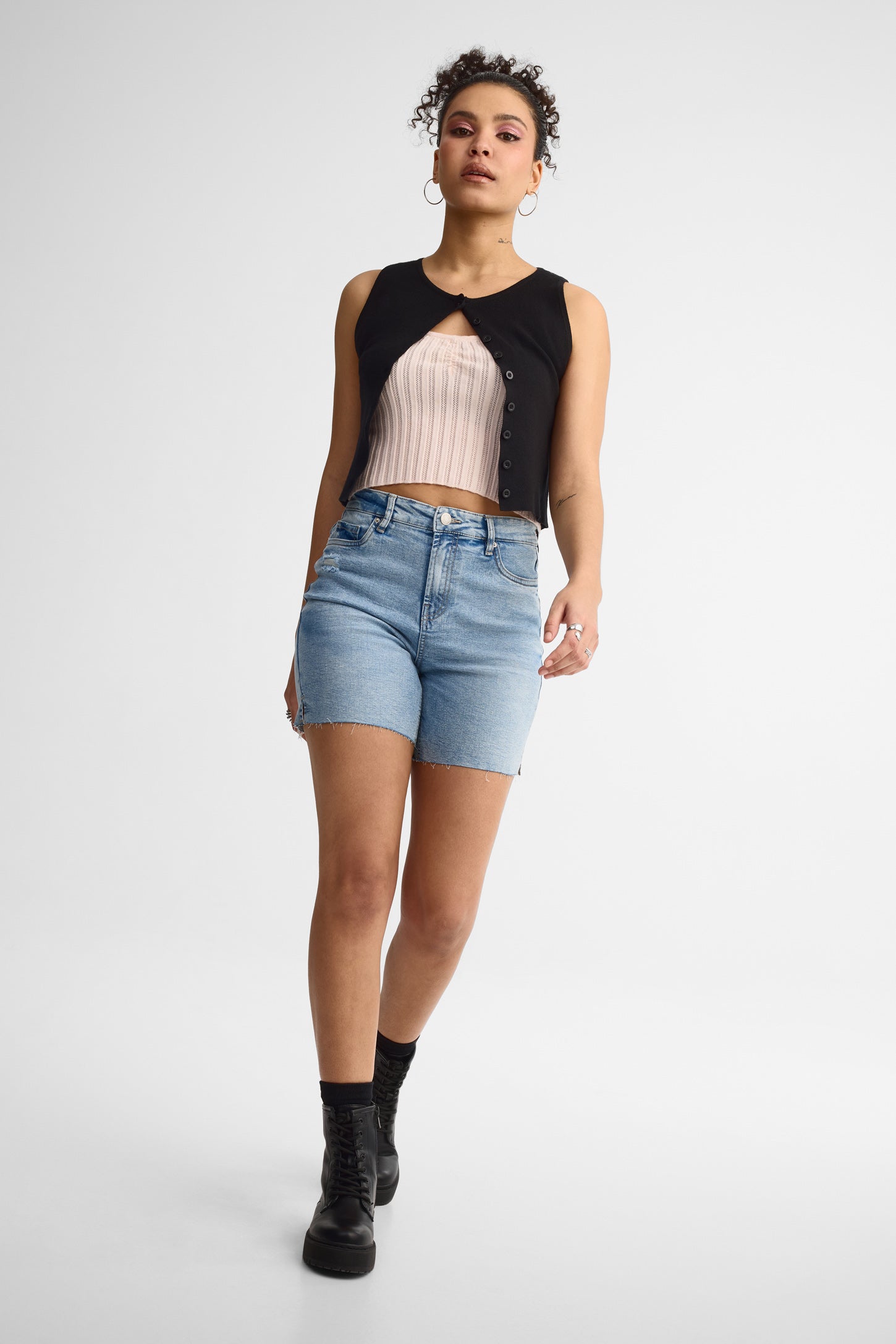 Camisole en tricot - Femme && ROSE PALE