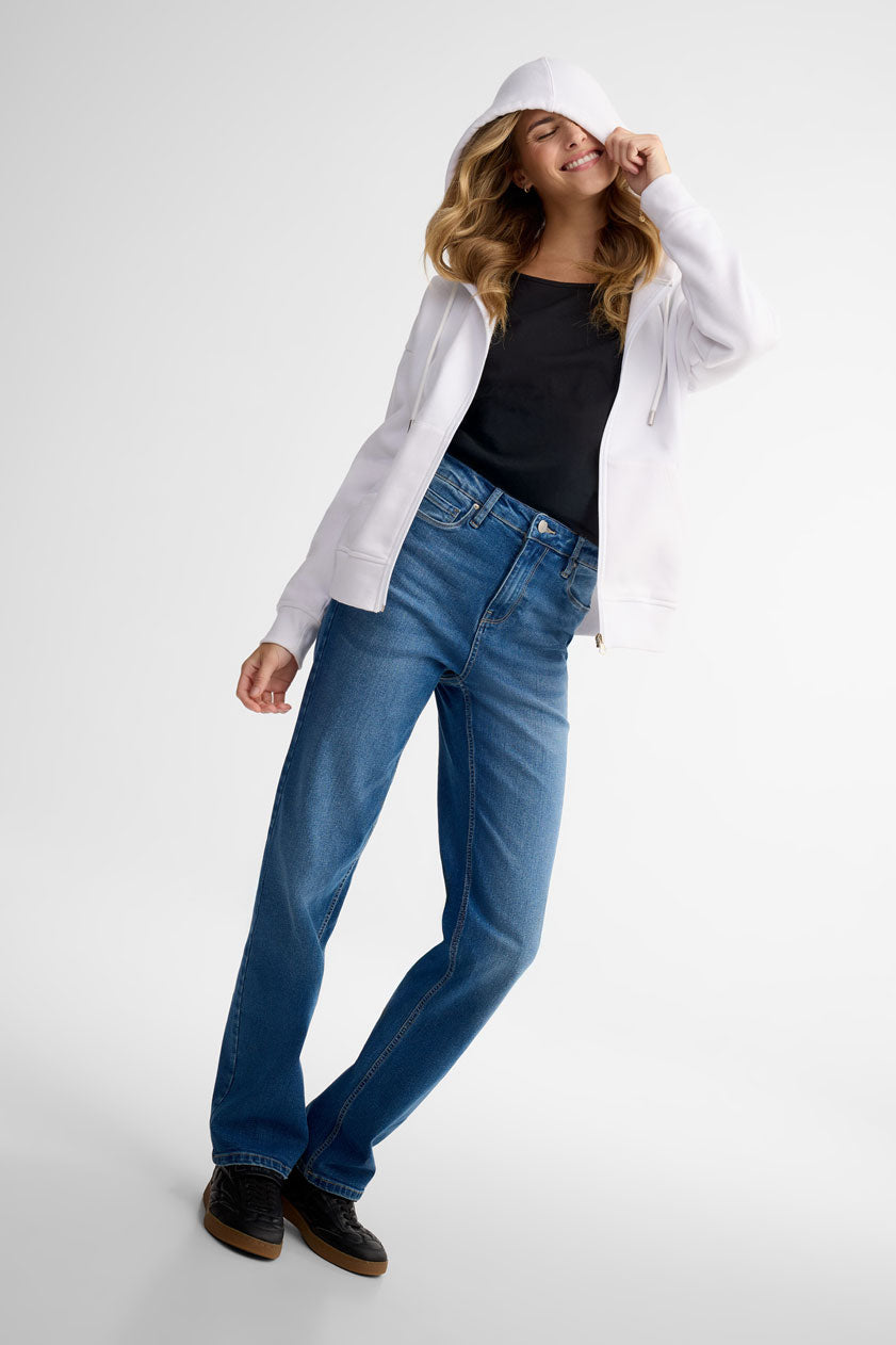 T-shirt col rond coupe ample coton - Femme && NOIR