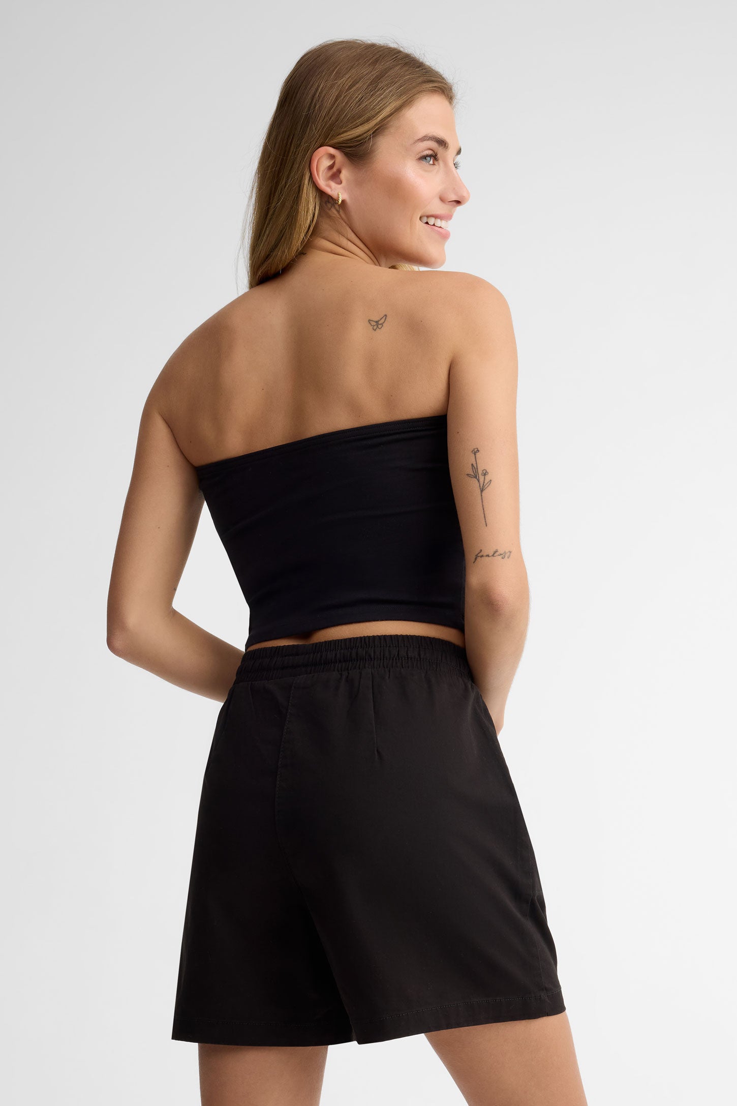 Camisole tube coton - Femme && NOIR