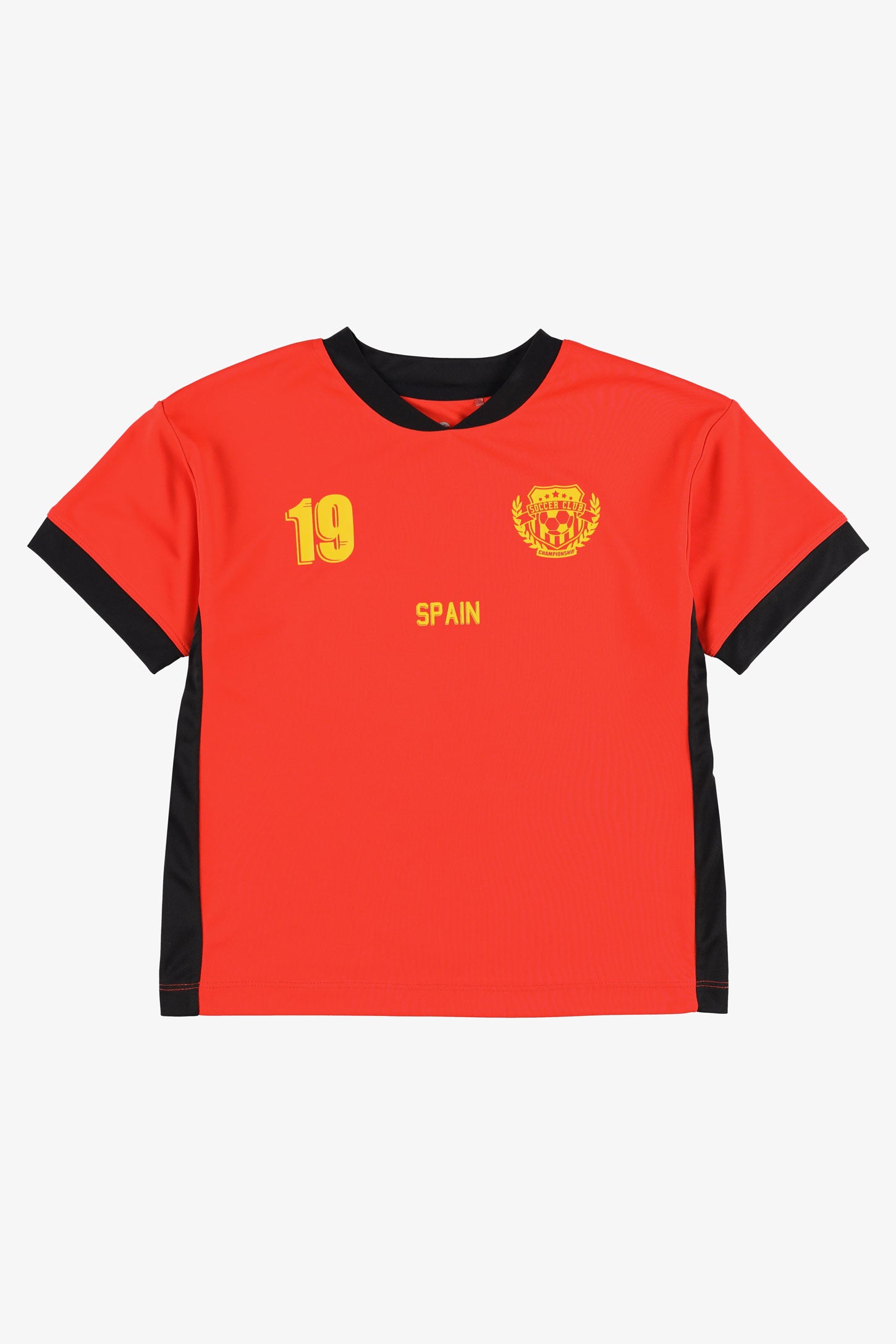 T-shirt col rond surdimensionné - Enfant garçon && ROUGE