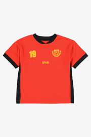 T-shirt col rond surdimensionné - Enfant garçon && ROUGE