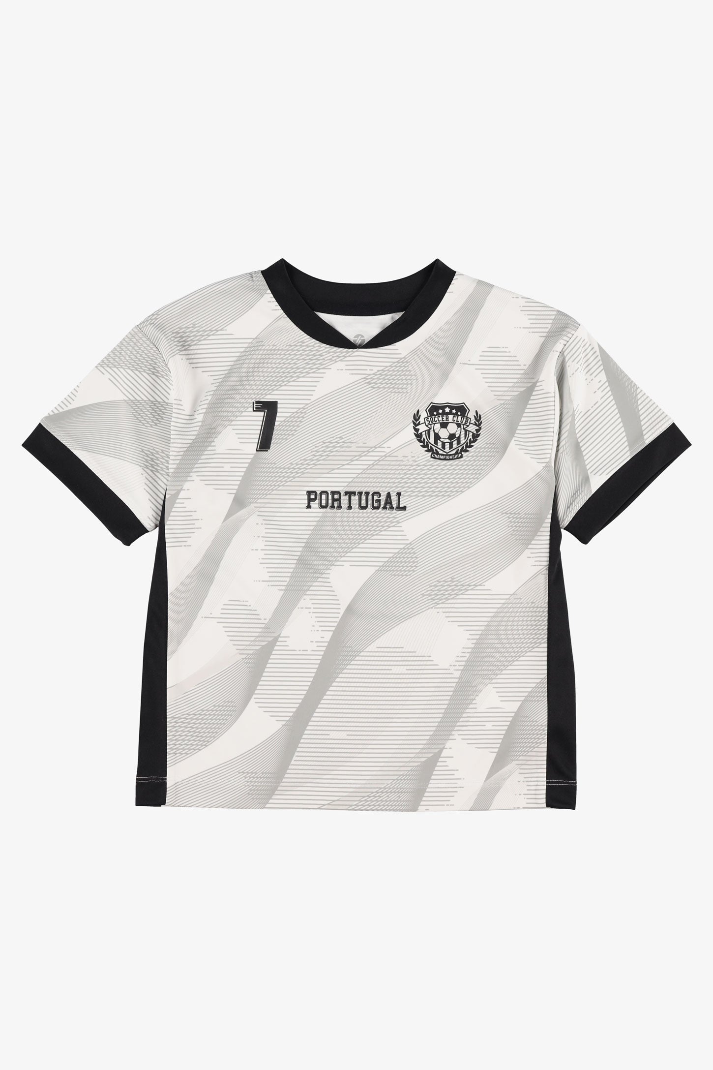 T-shirt col rond surdimensionné - Enfant garçon && BLANC MULTI