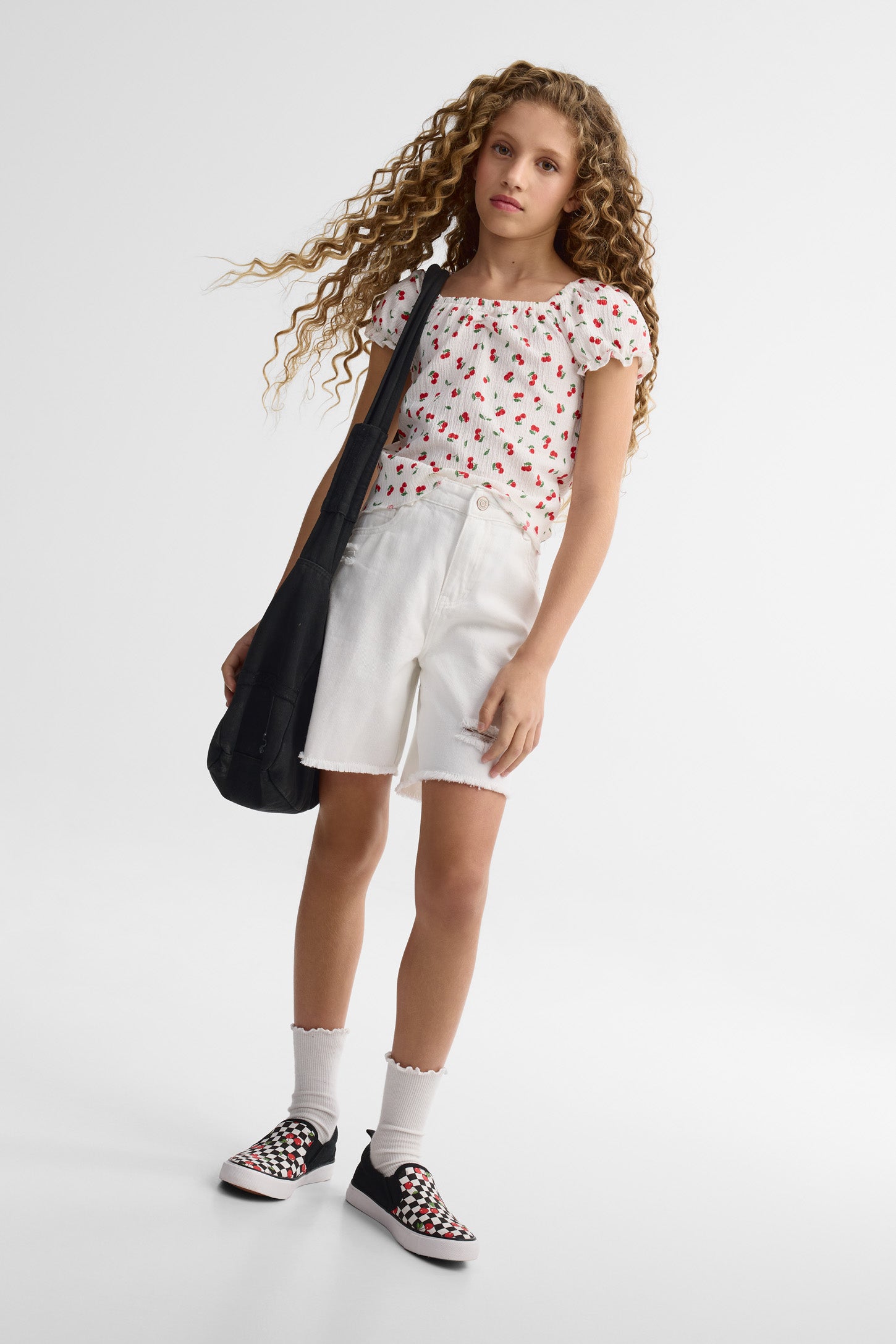 Short en jeans - Ado fille && BLANC