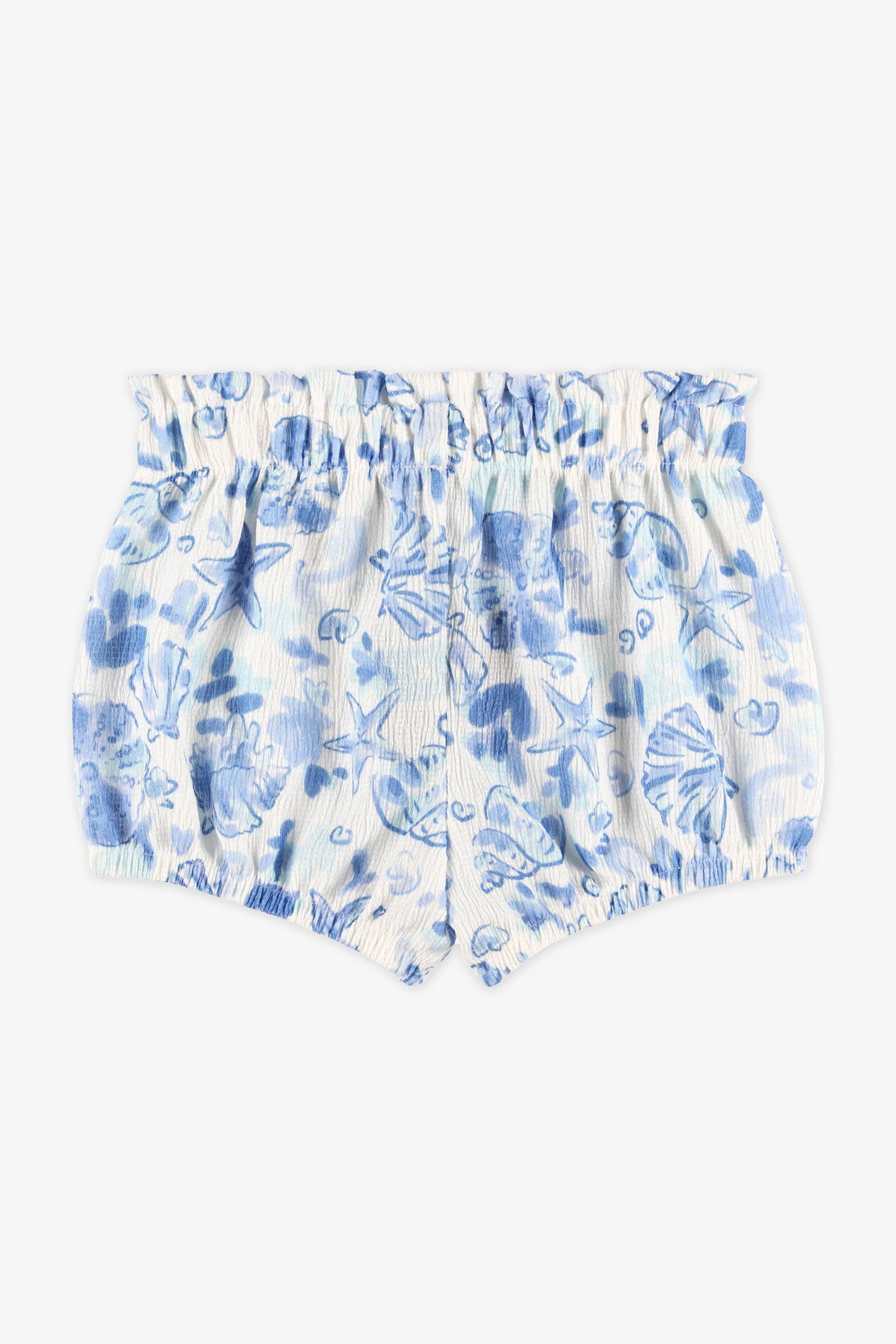 Short bloomer ''paperbag'', 2T-3T - Bébé fille && BLANC MULTI