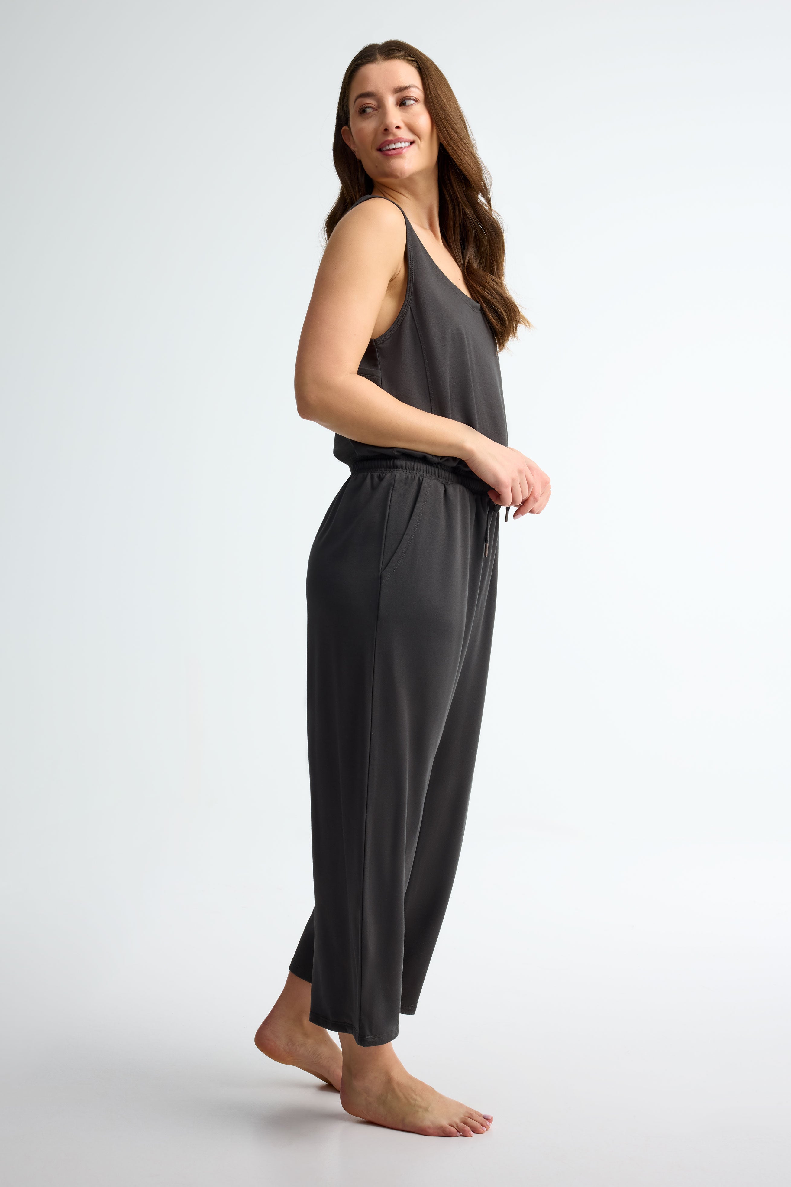 Combinaison jambe large - Femme && NOIR