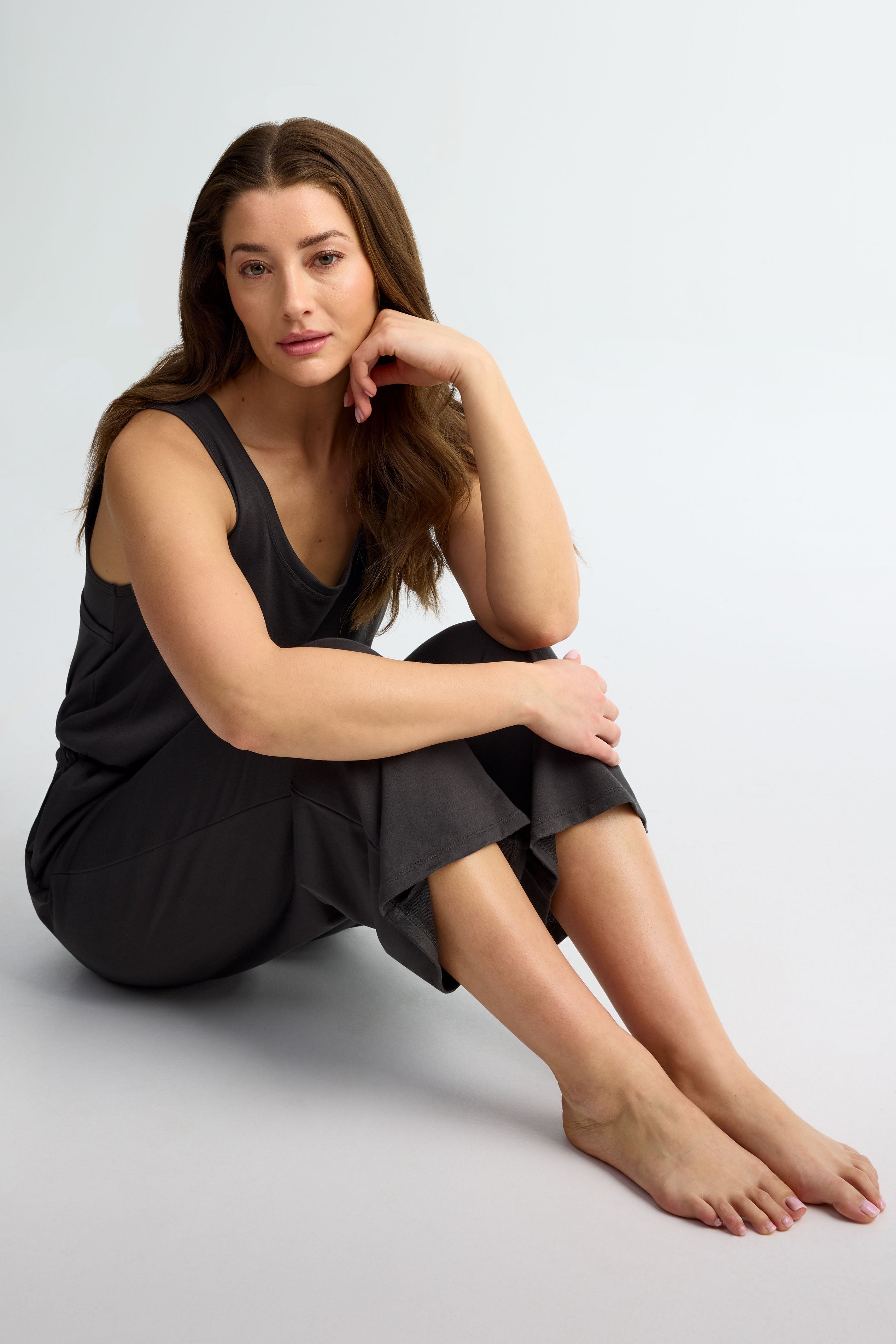 Combinaison jambe large - Femme && NOIR