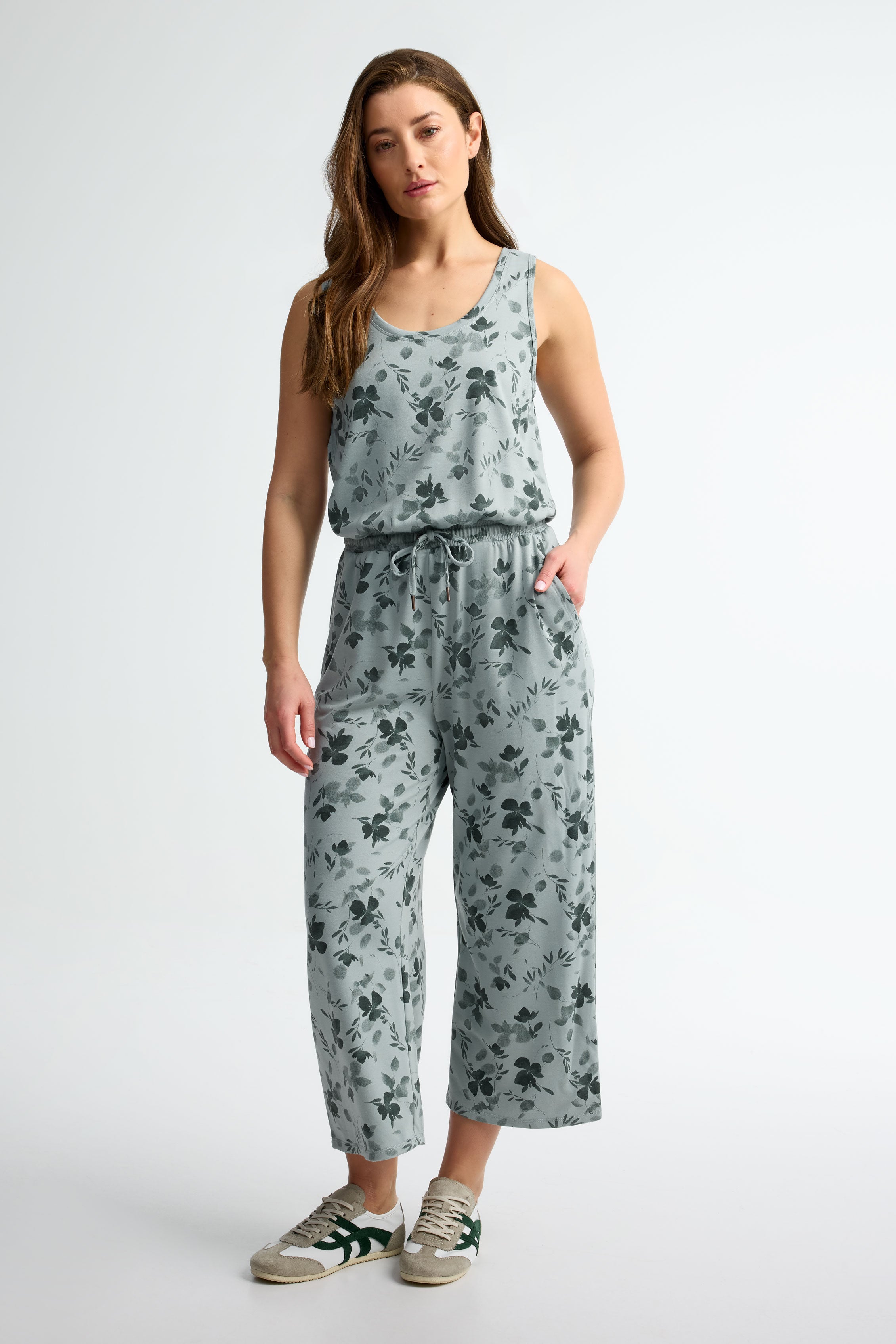 Combinaison jambe large - Femme && VERT/MULTI