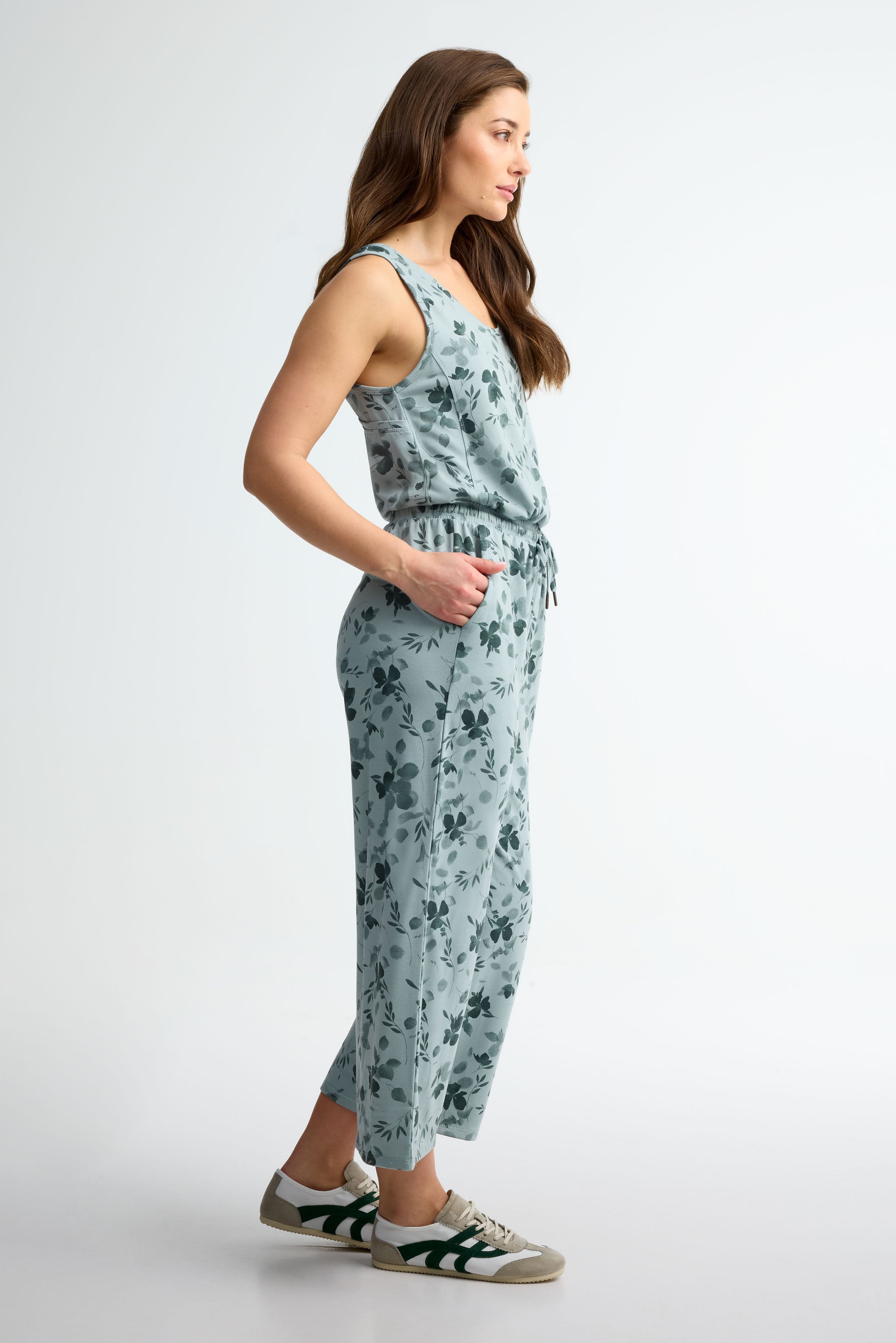 Combinaison jambe large - Femme && VERT/MULTI