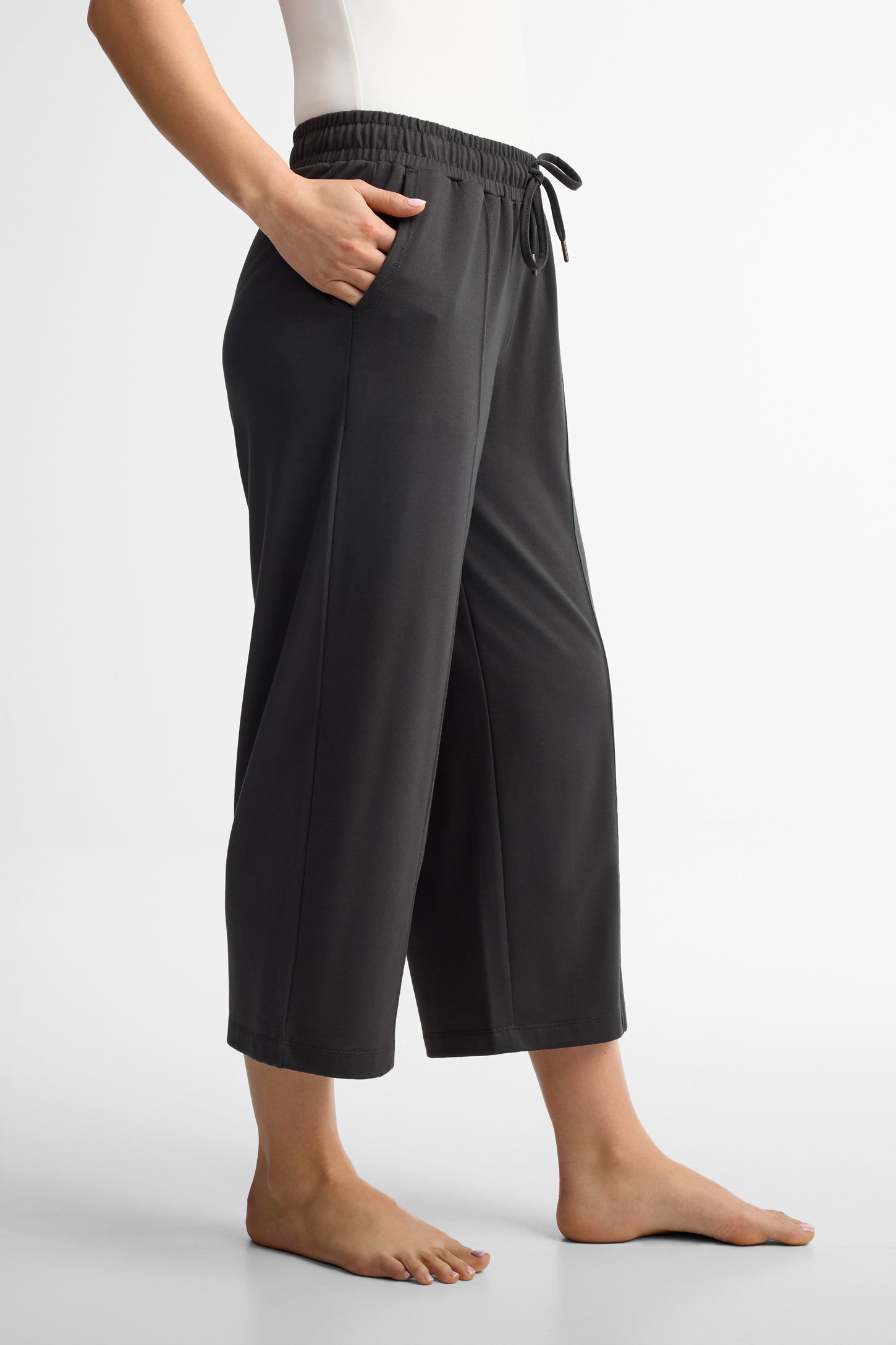 Pantalon jambe large - Femme && NOIR