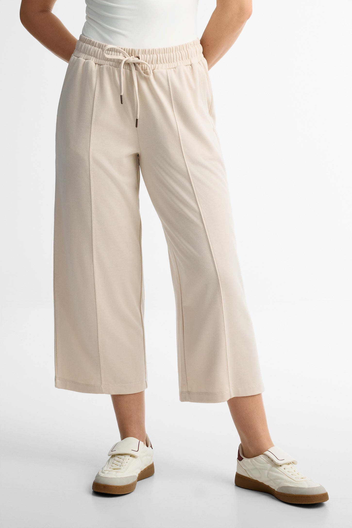 Pantalon jambe large - Femme && BRUN