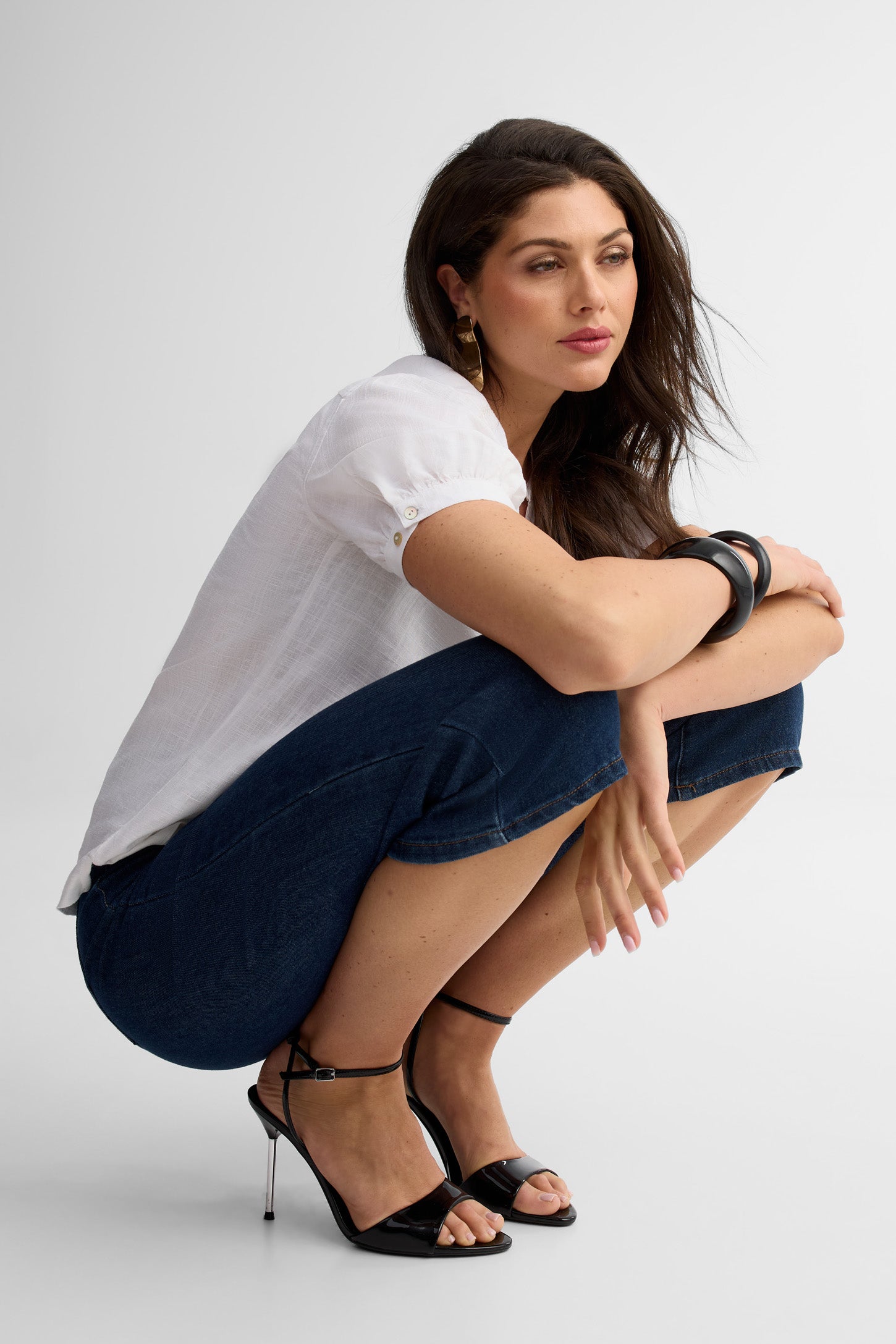 Jeans taille haute jambe large - Femme && RINSE