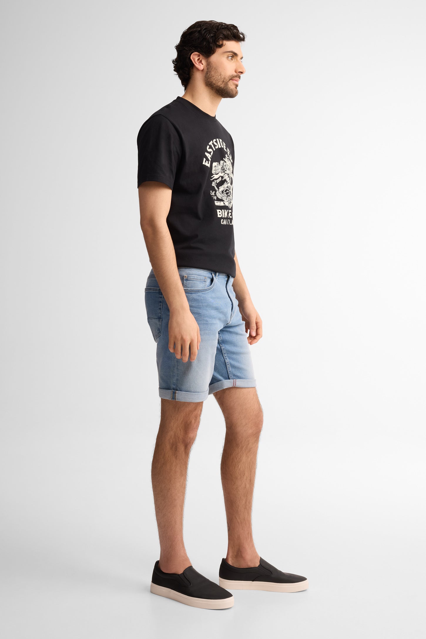 Short en jeans - Homme && BLEU PALE