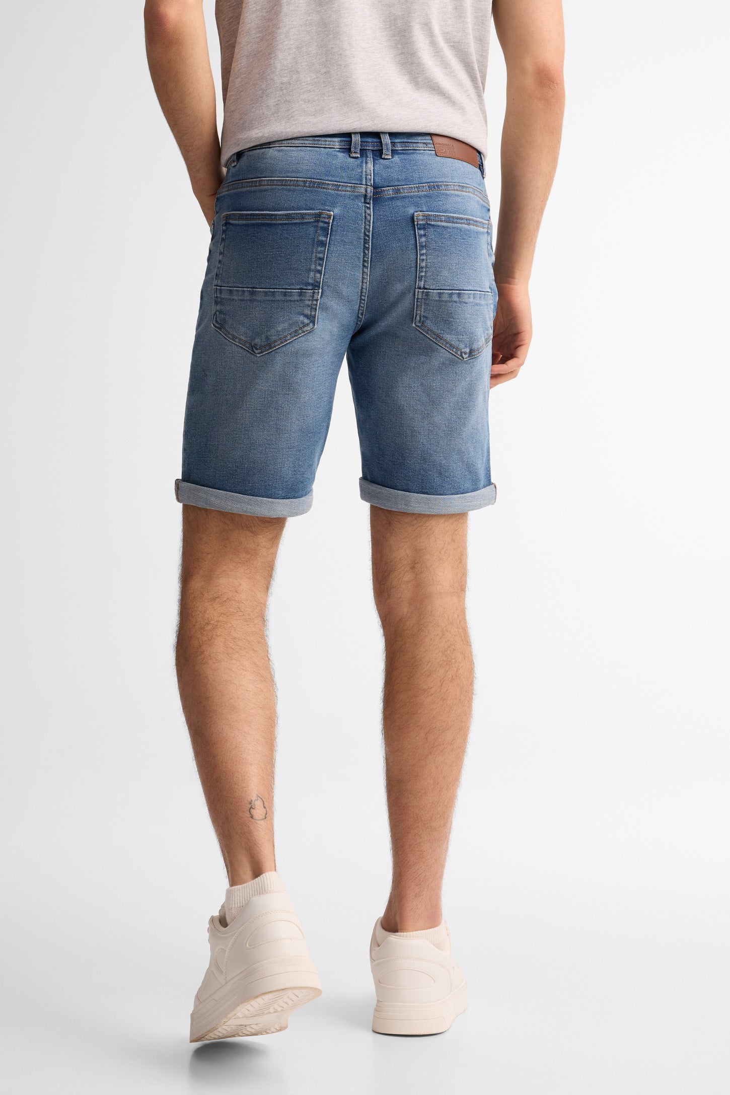 Short en jeans - Homme && BLEU MOYEN