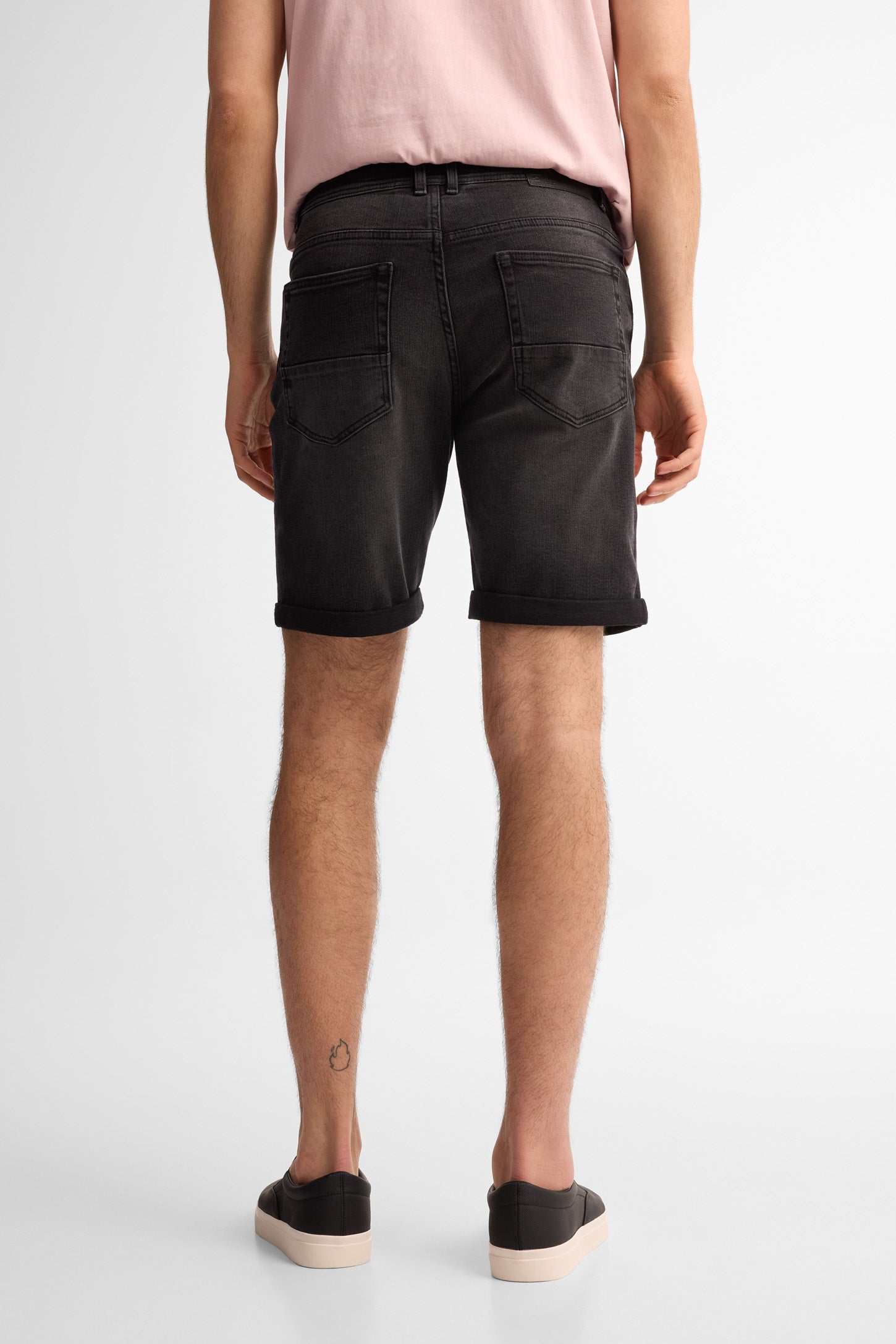 Short en jeans - Homme && NOIR