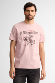 T-shirt col rond coton - Homme && ROSE