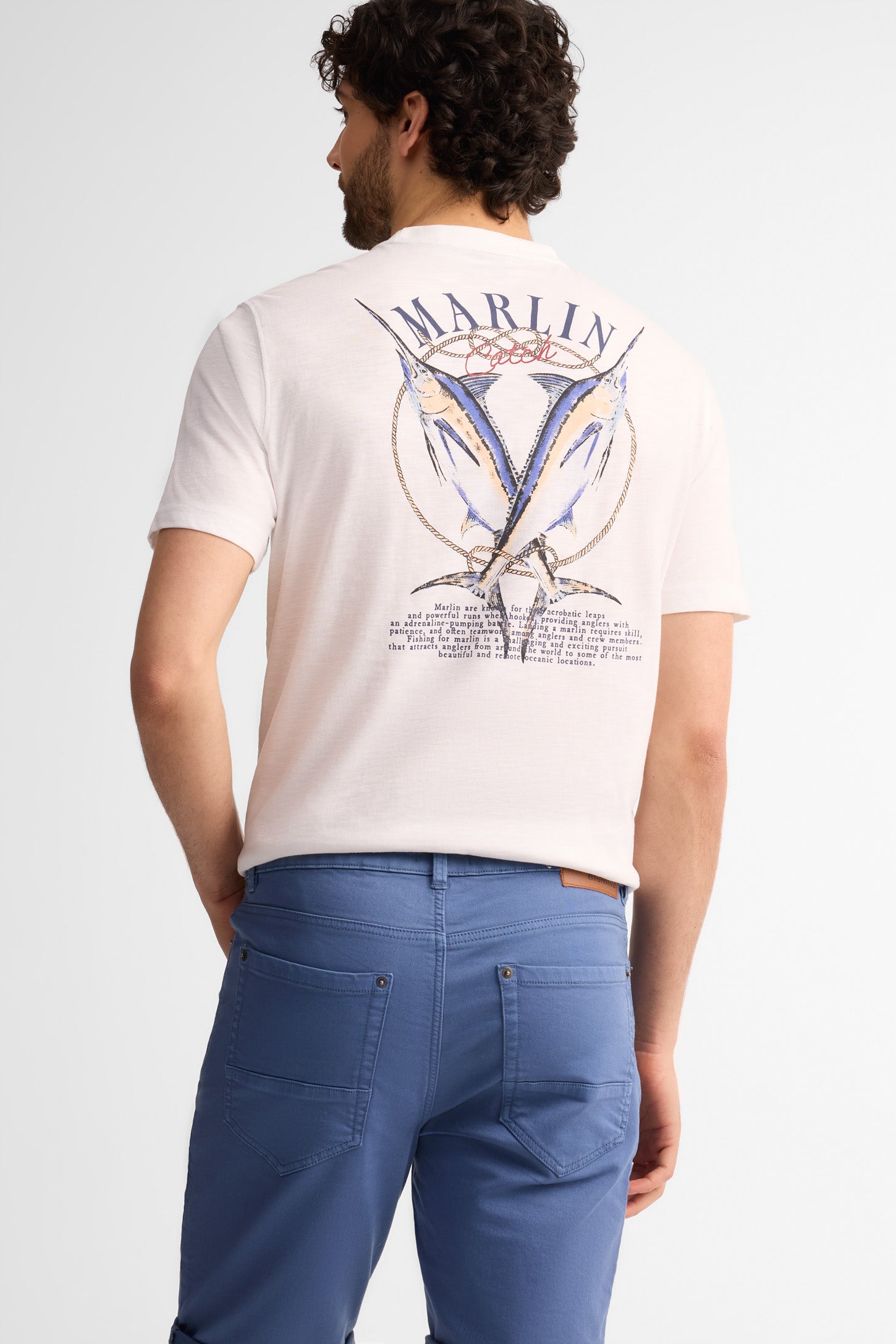 Short 5 poches en twill - Homme && BLEU