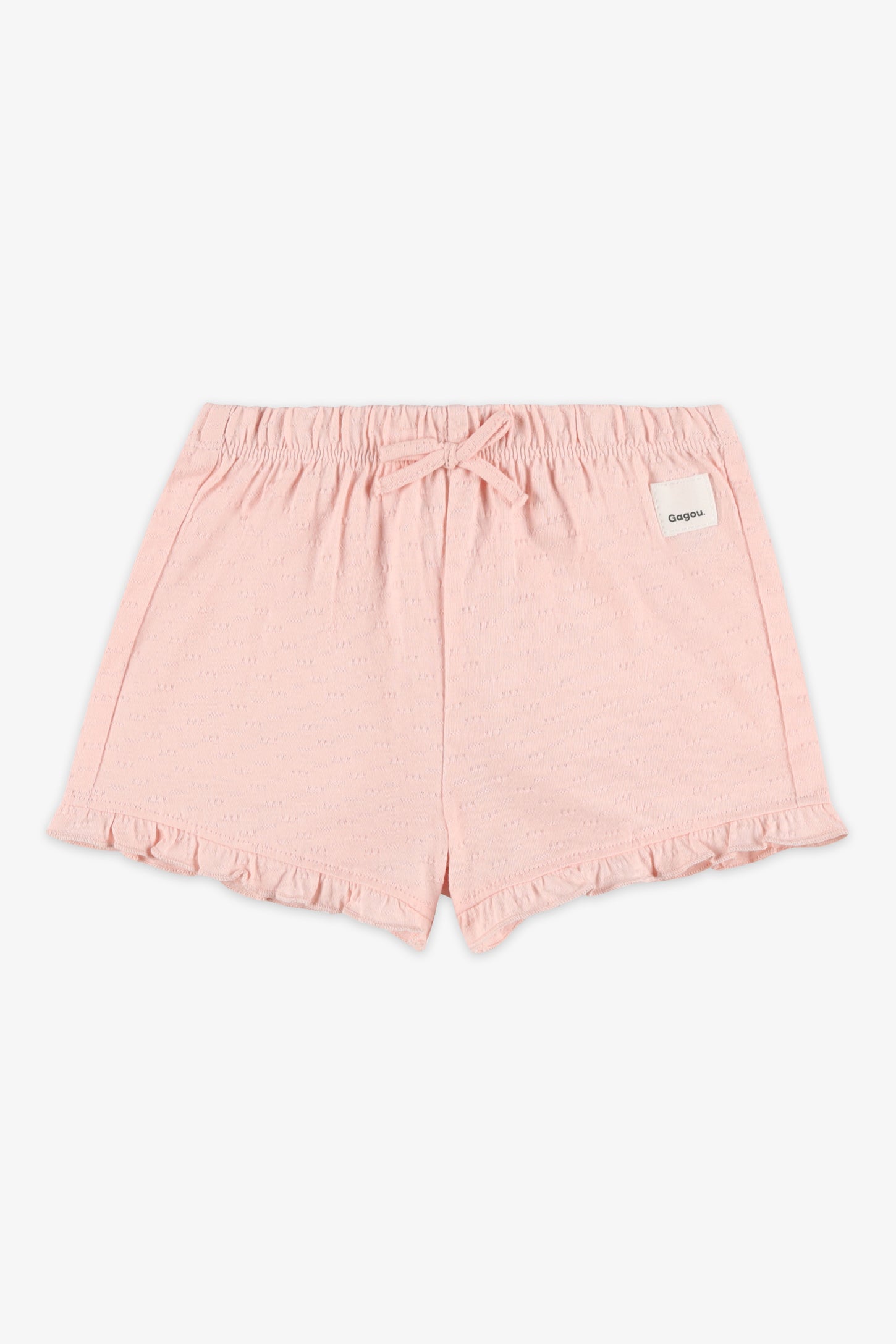Short taille élastique coton - Bébé fille && ROSE