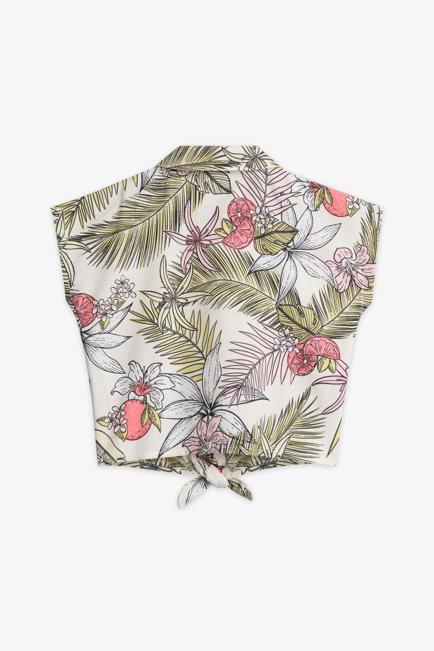 Chemisier manches courtes challis - Enfant fille && JAUNE/MULTI