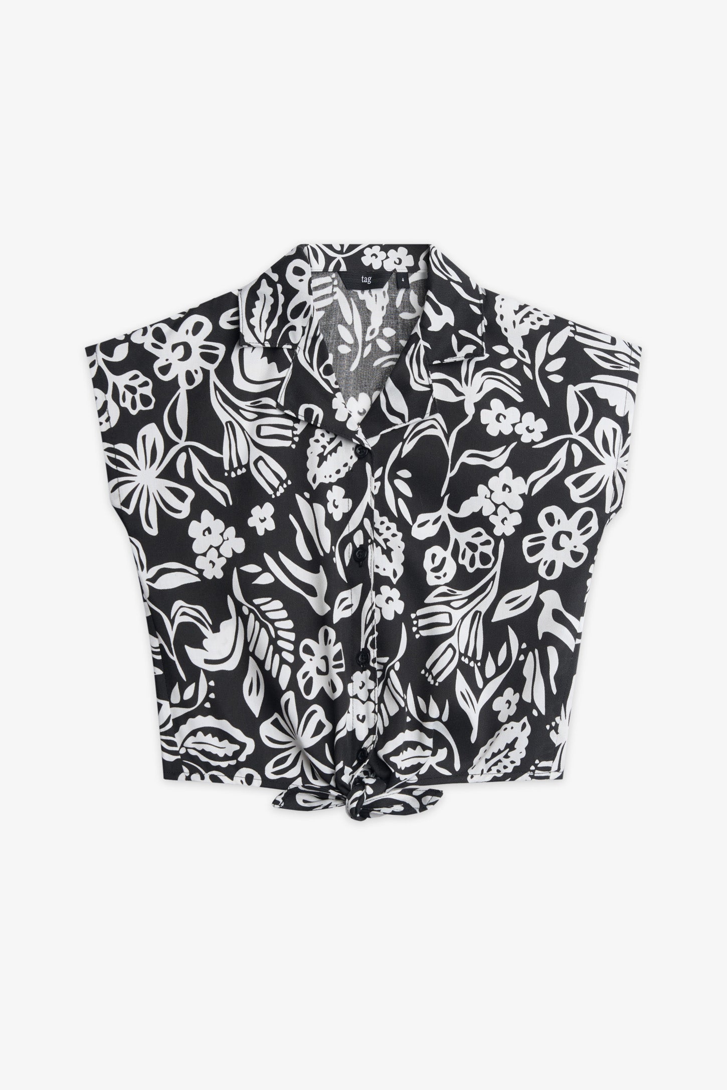 Chemisier manches courtes challis - Enfant fille && NOIR/MULTI