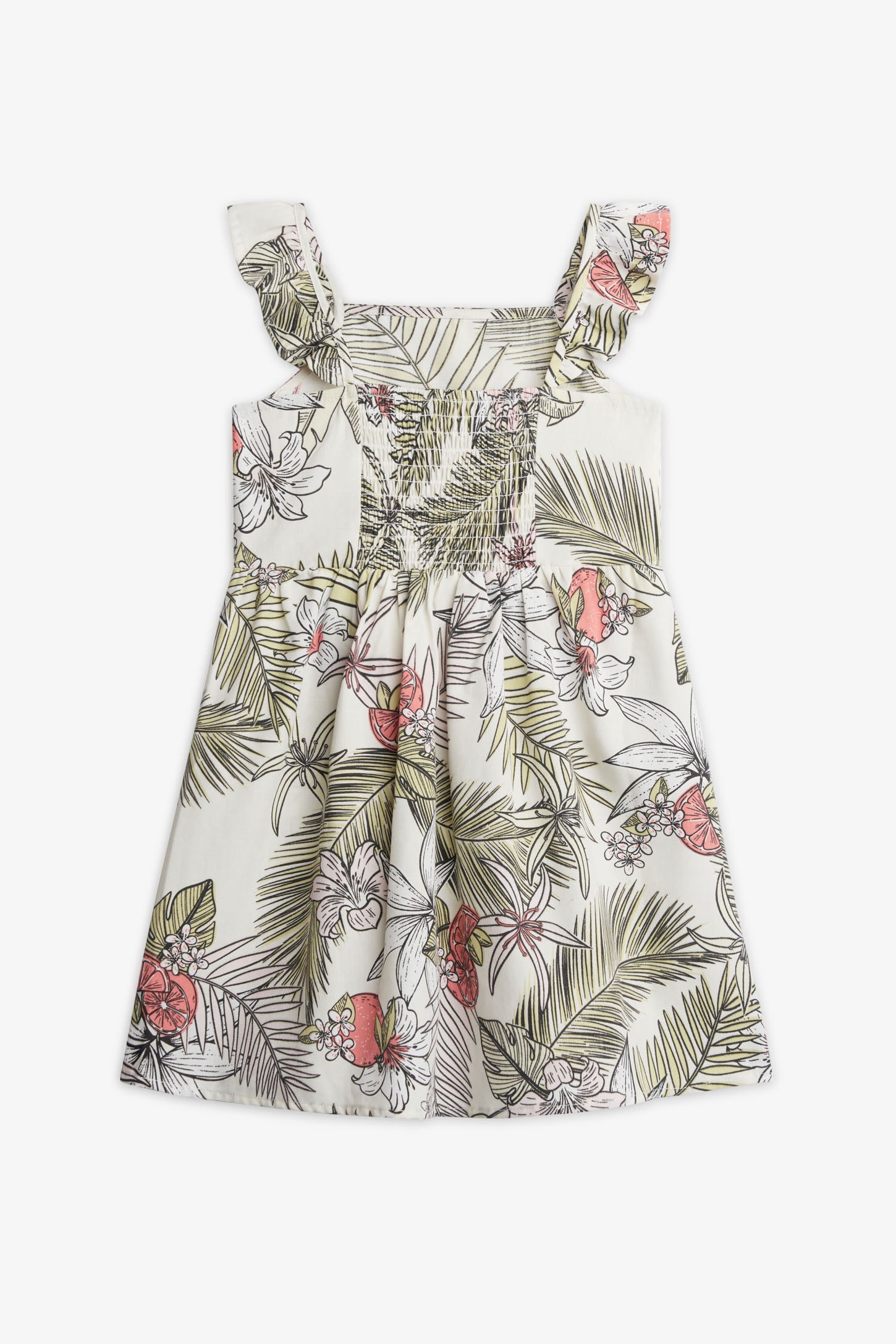 Robe évasée challis - Enfant fille && JAUNE/MULTI