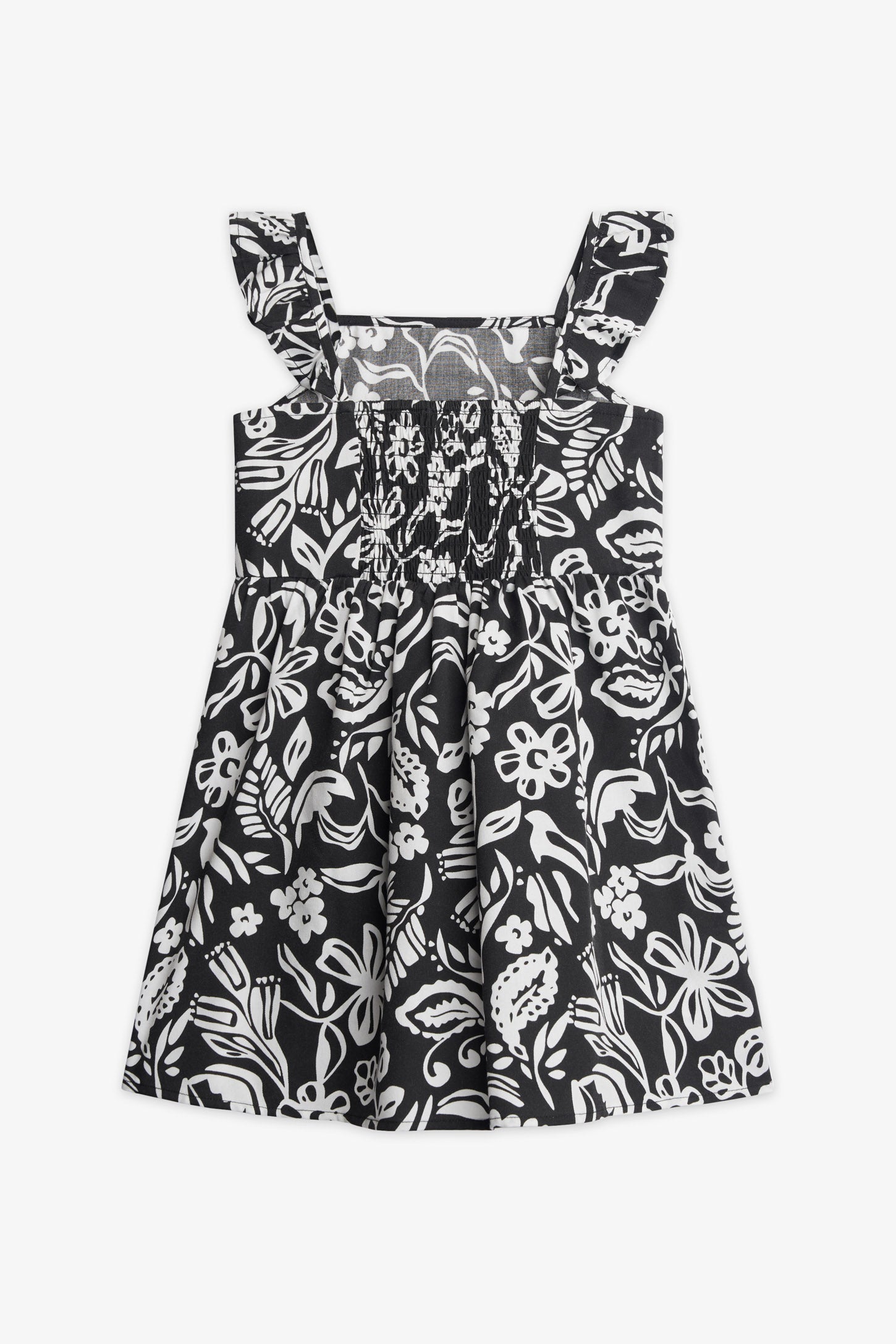 Robe évasée challis - Enfant fille && NOIR/MULTI