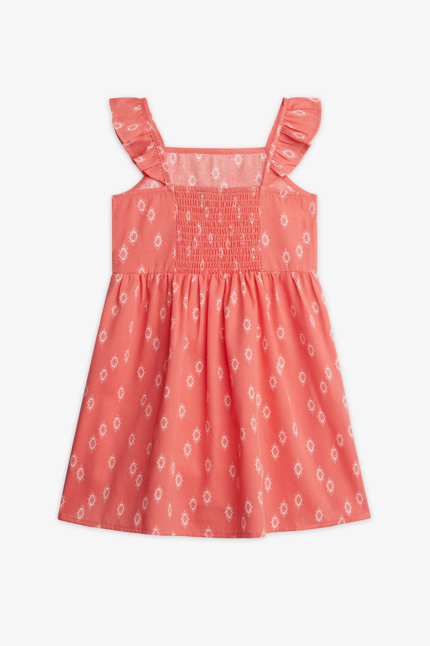 Robe évasée challis - Enfant fille && ROUGE/MULTI
