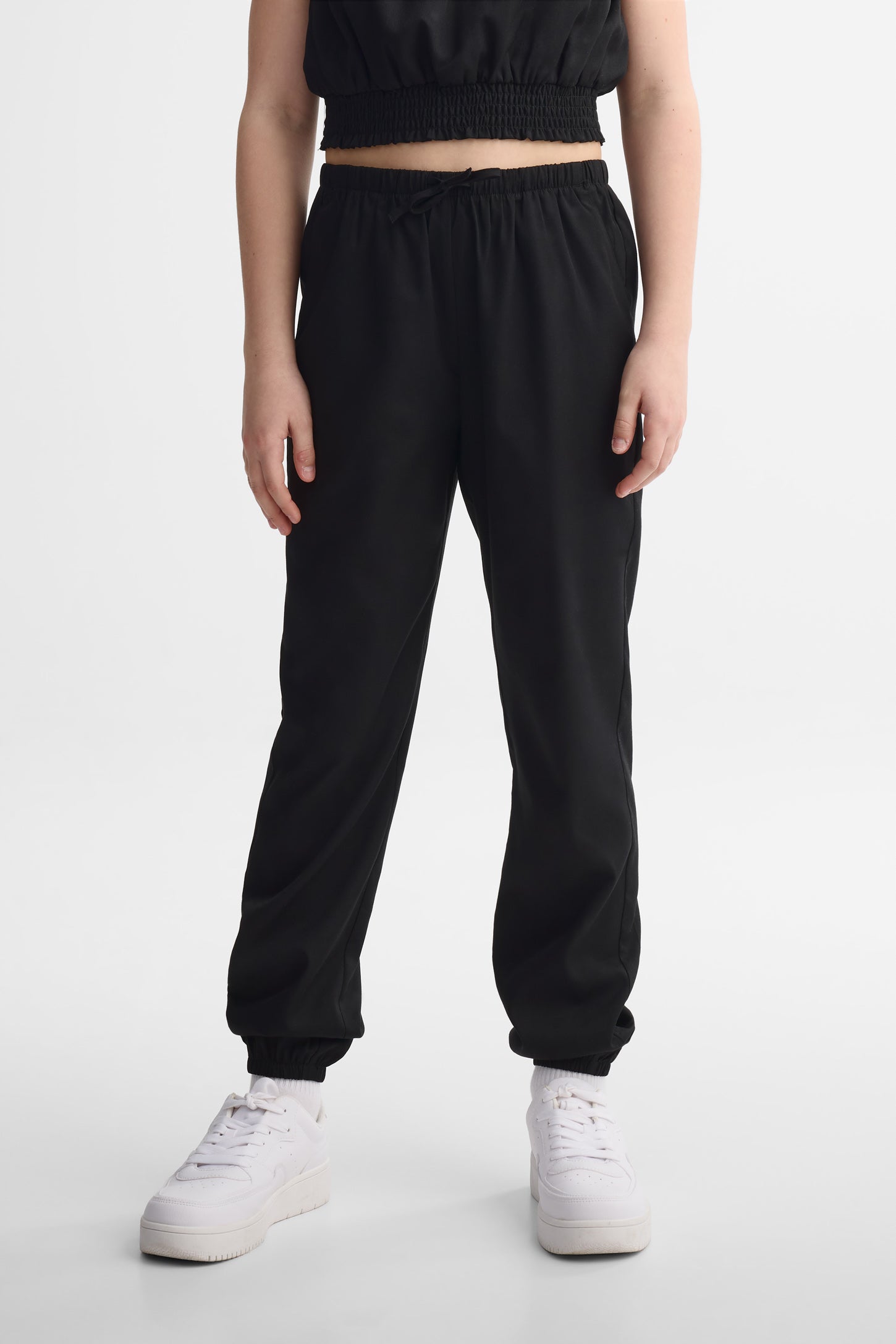 Pantalon jogger challis - Ado fille && NOIR