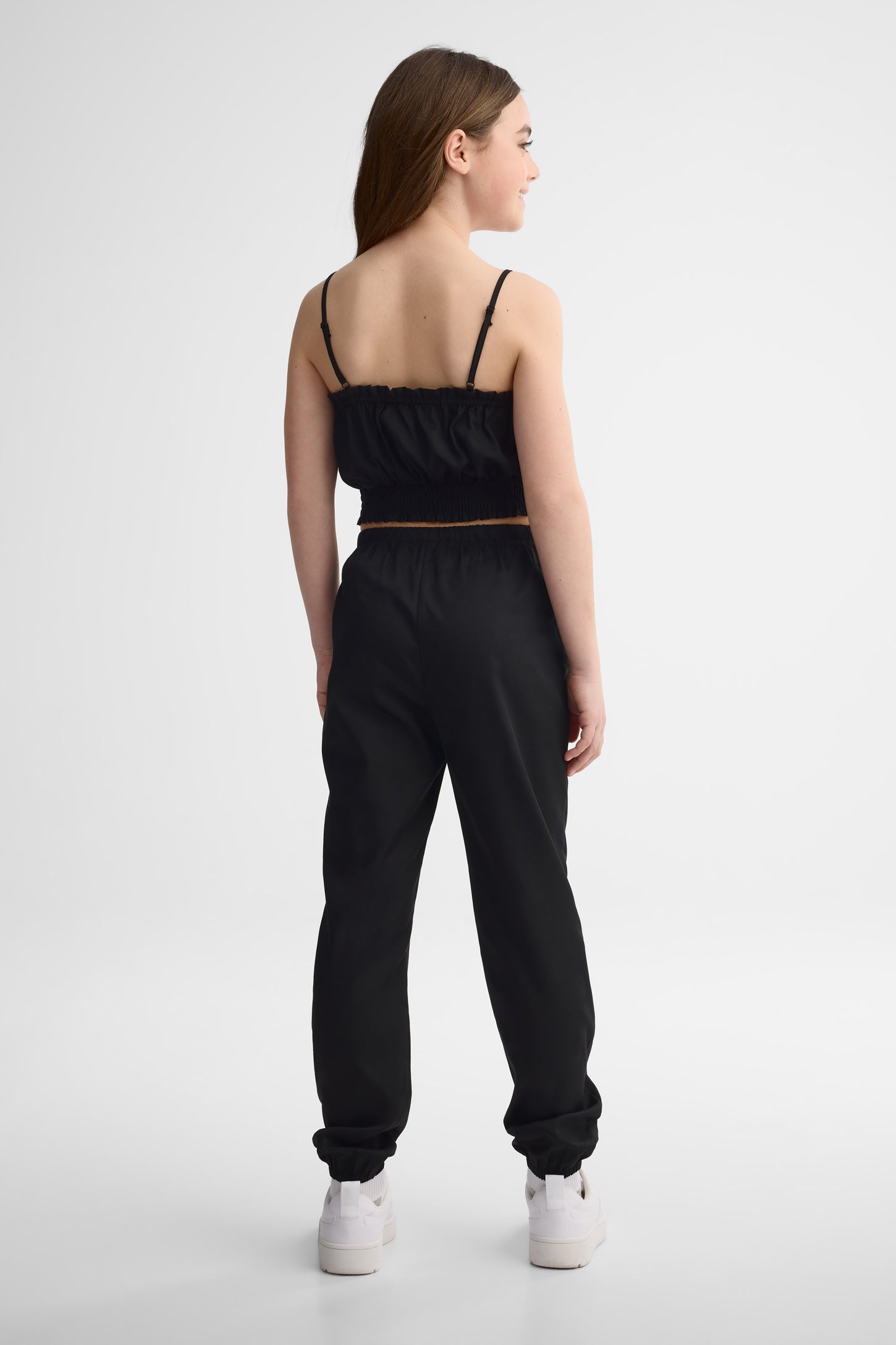 Pantalon jogger challis - Ado fille && NOIR