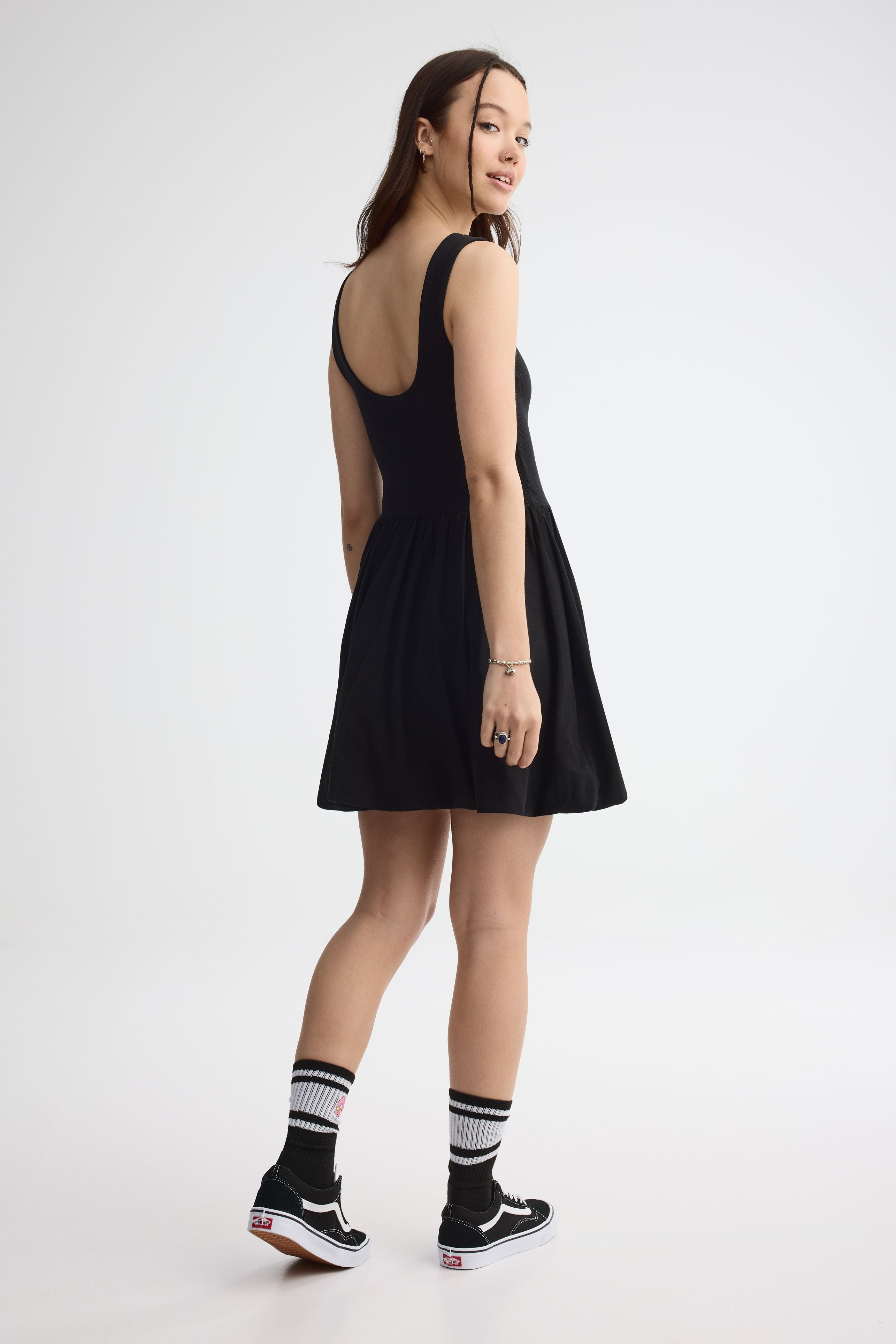 Robe ballon coton - Femme && NOIR