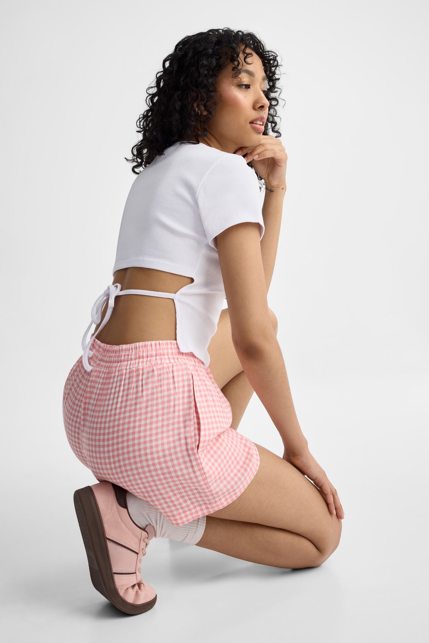 T-shirt col rond coton - Femme && BLANC