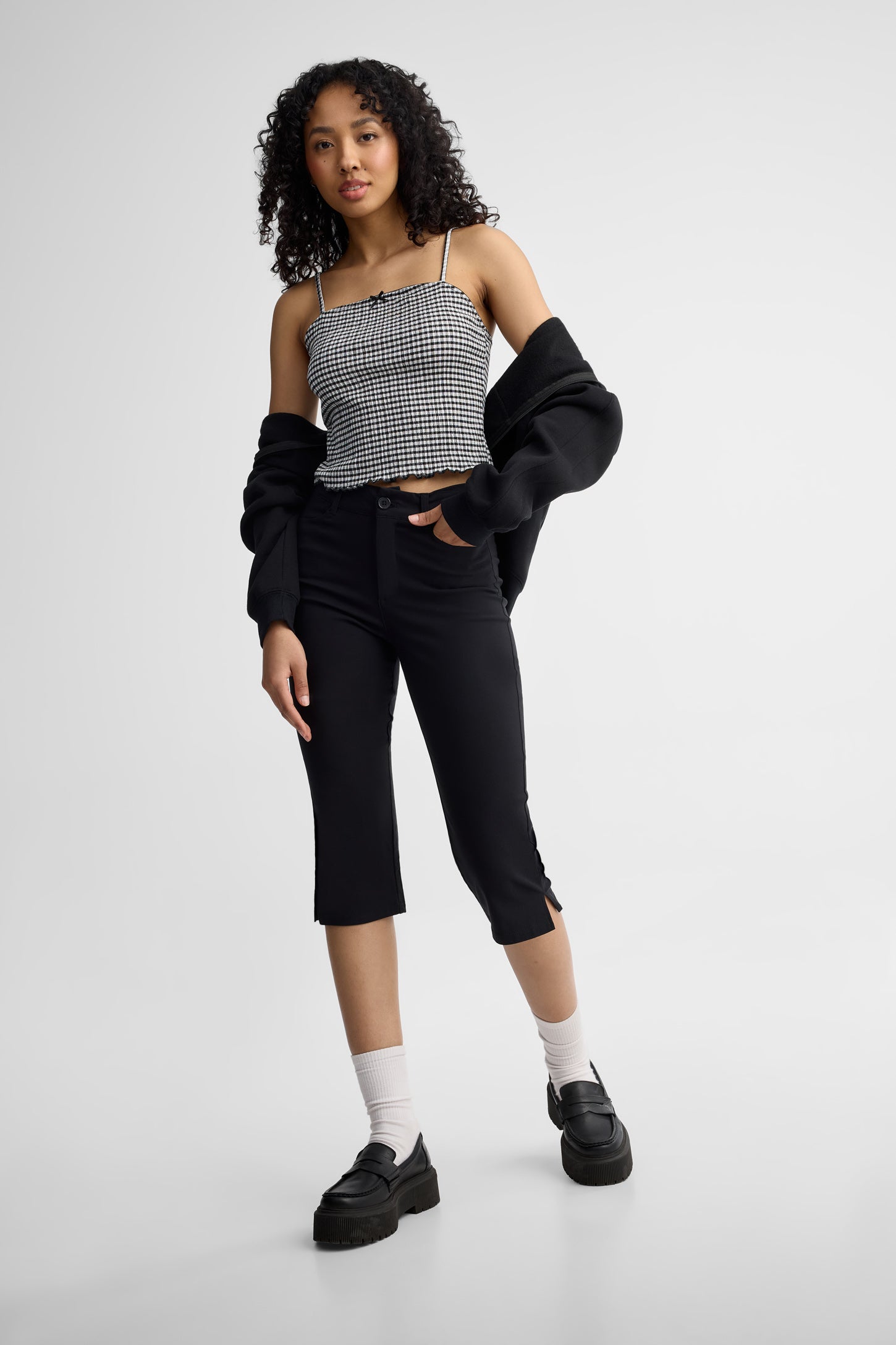 Camisole à bretelles fines - Femme && NOIR/MULTI
