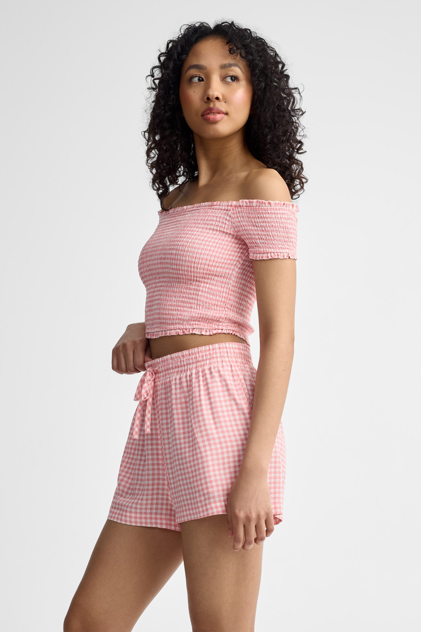 Short taille haute coupe ample - Femme && ROSE MULTI