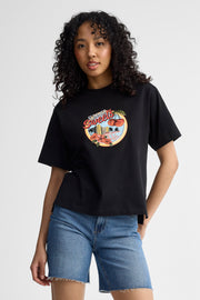 T-shirt surdimensionné coton - Femme && NOIR