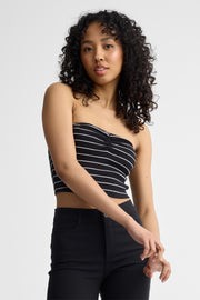 Camisole tube coton - Femme && NOIR/MULTI