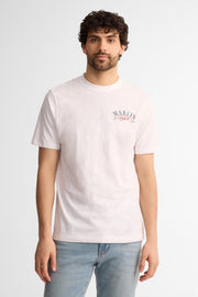 T-shirt col rond coton - Homme && BLANC MULTI