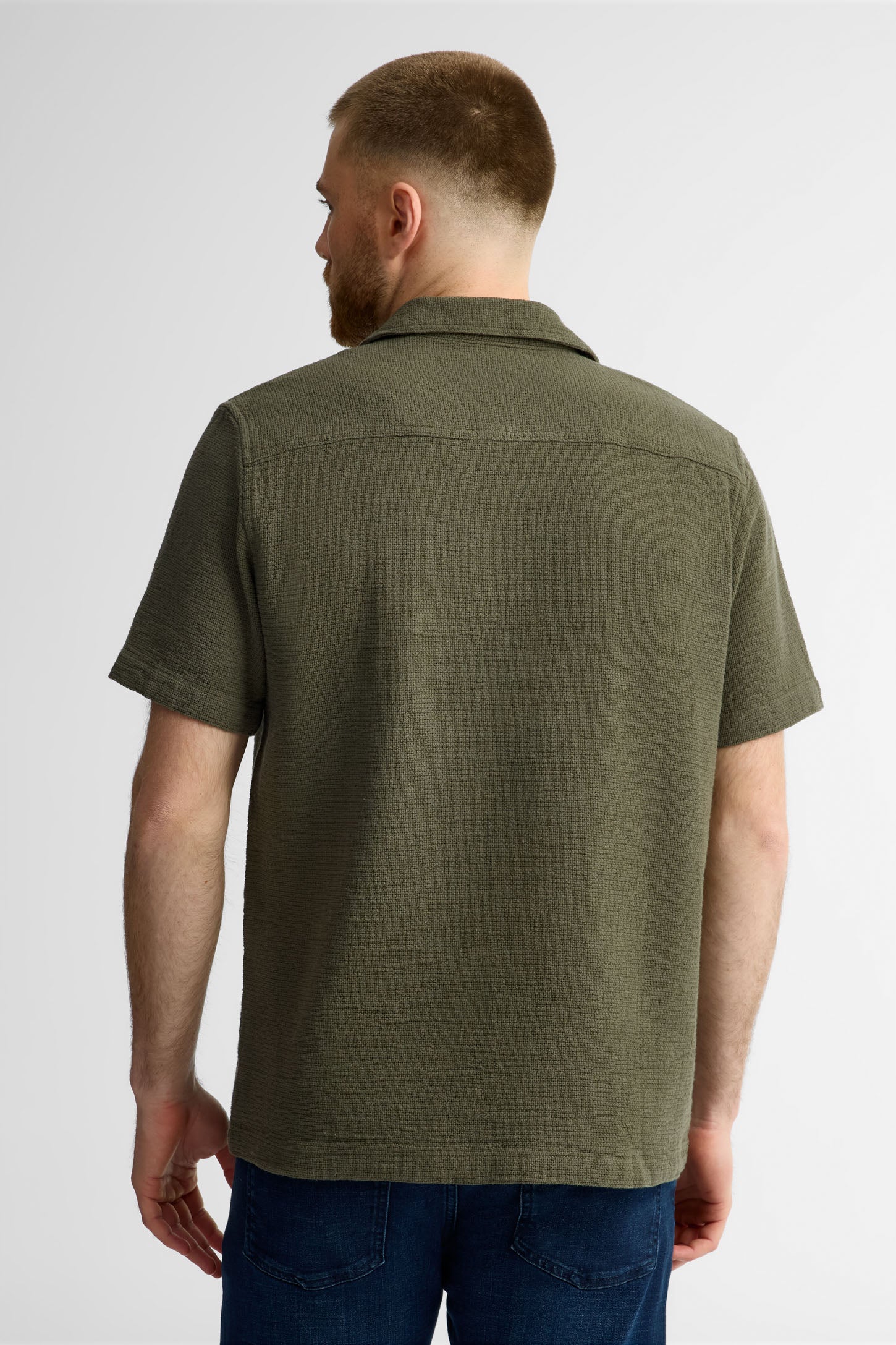 Chemise manches courtes coton - Homme && KAKI