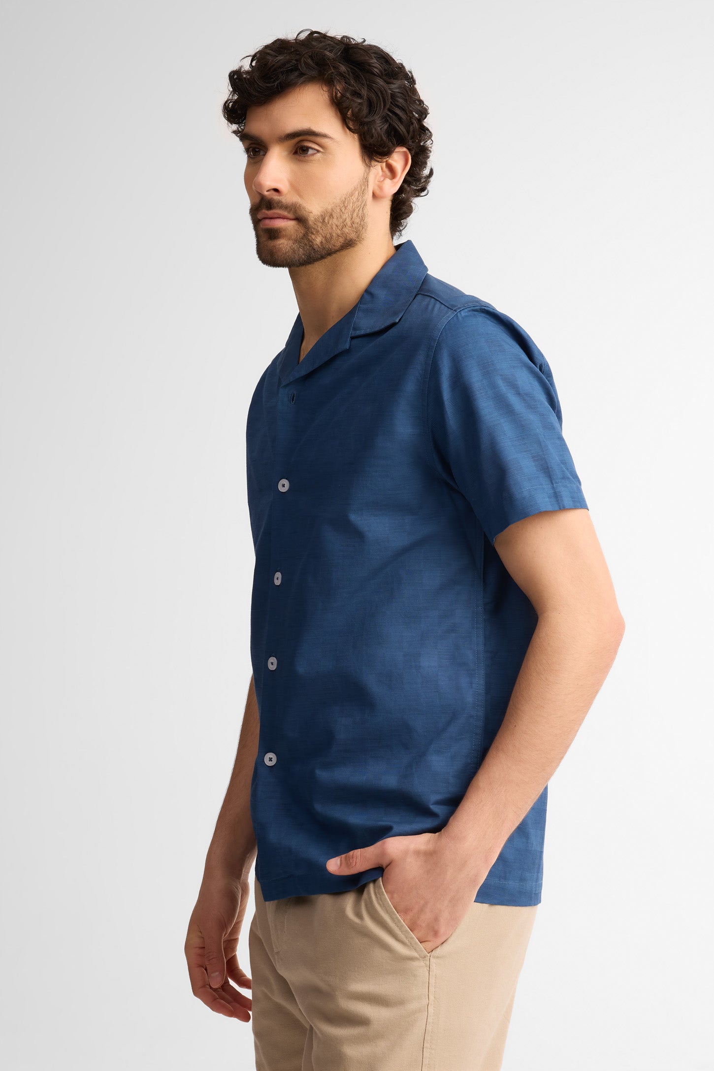 Chemise coupe régulière coton - Homme && MARIN